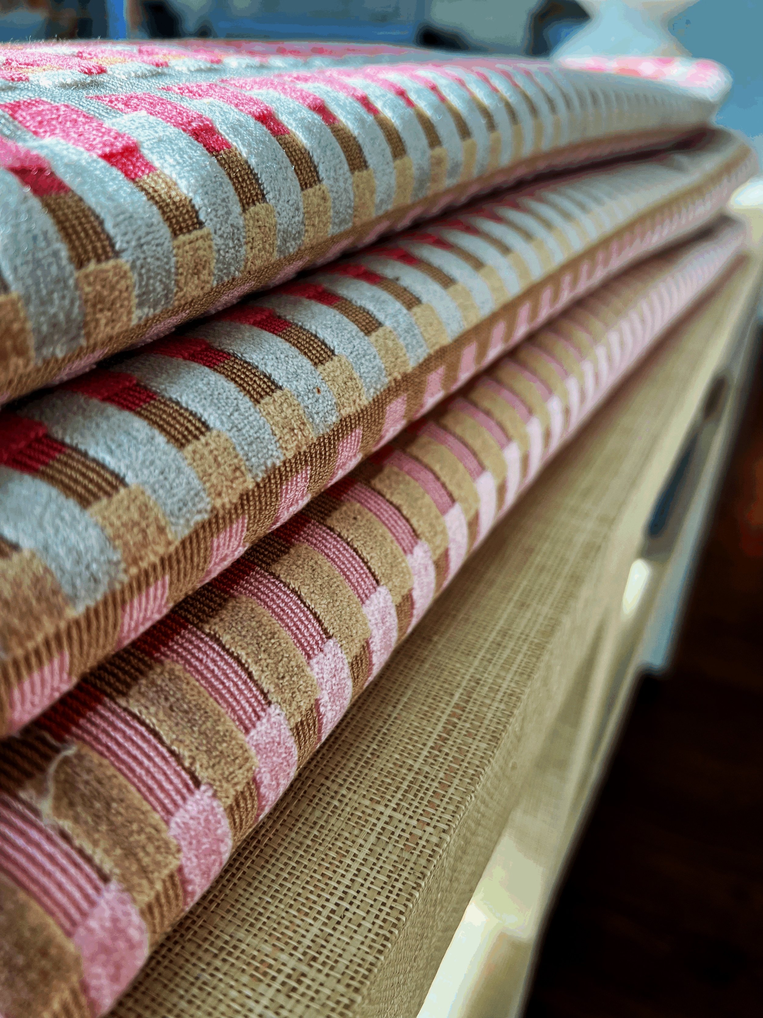 Lee Jofa Picket Multi Color Geometric upholstery fabric