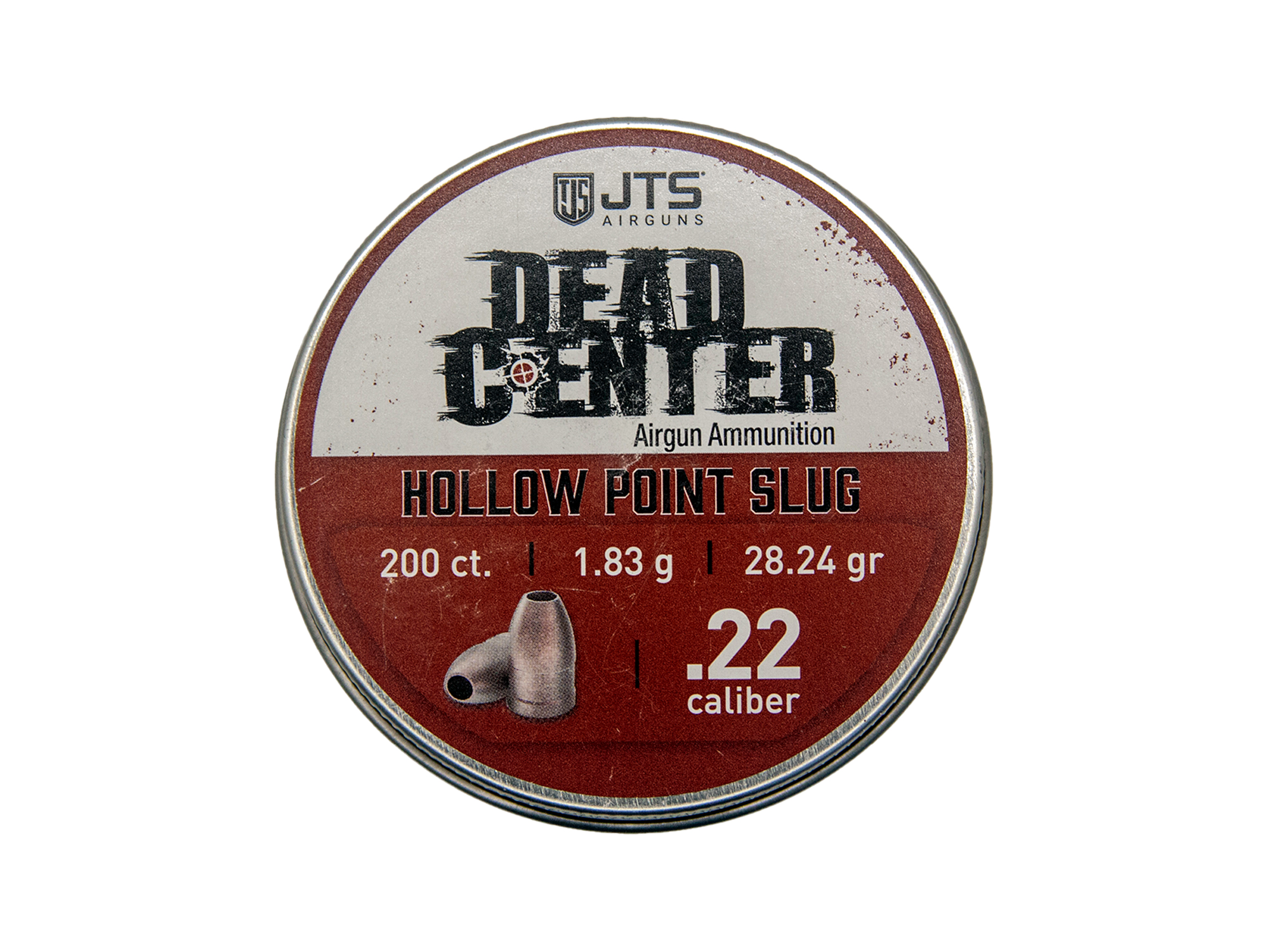 JAC203 - JTS Dead Center Precision .22 cal, 1.83g (28.24 gr) Hollow Point Slugs (200 ct)