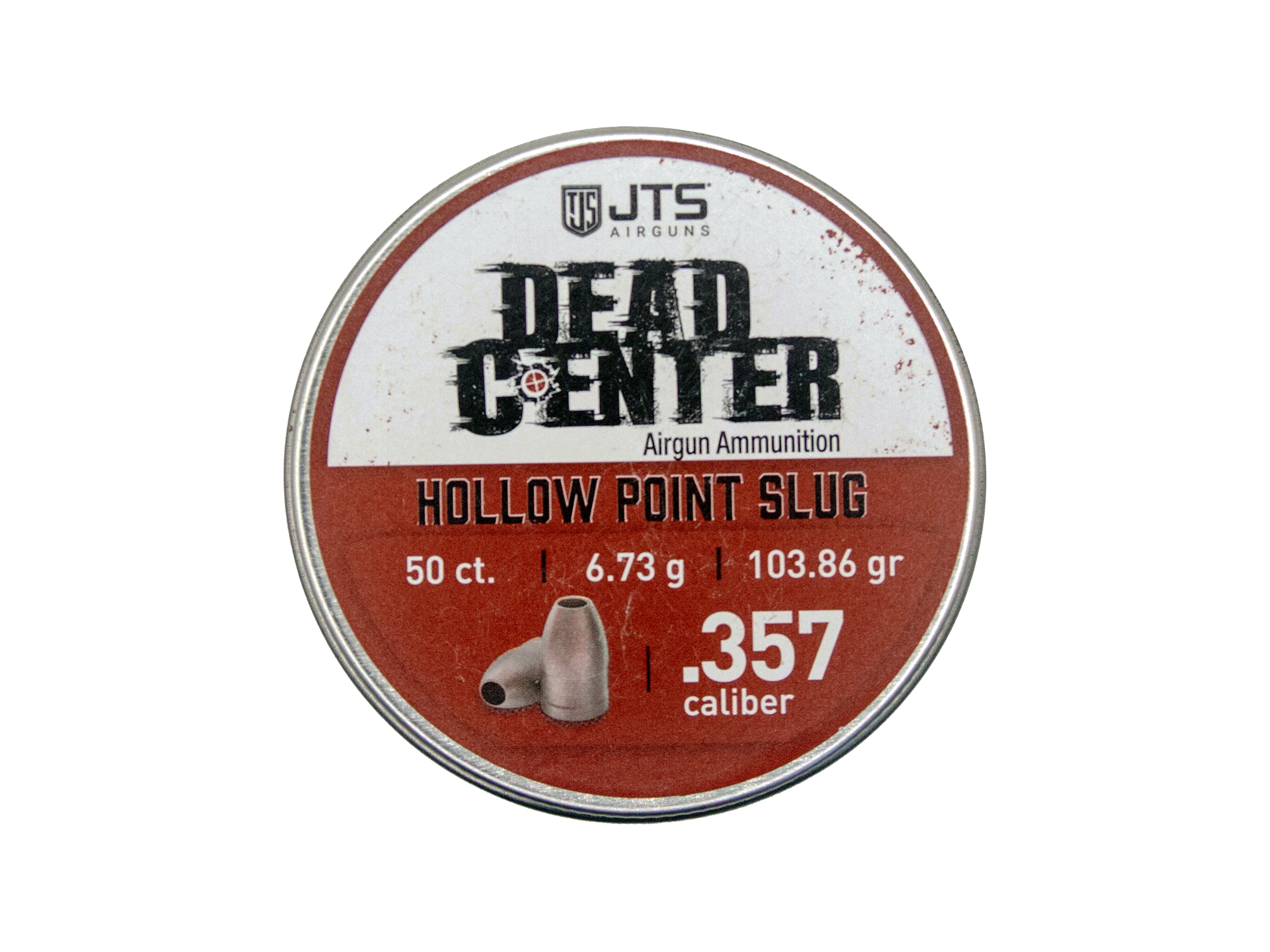 JAC200 - JTS Dead Center Precision .357 cal, 6.73g (103.86 gr) Hollow Point Slugs (50 ct) Bulk