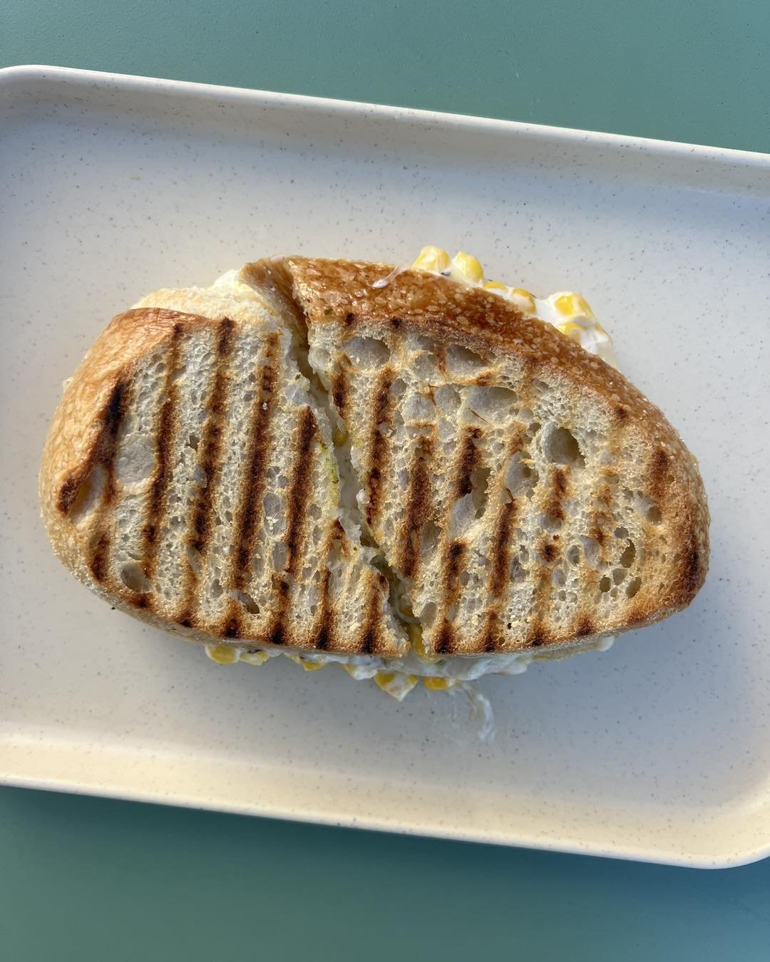 It&rsquo;s lunchtime, and the Jalape&ntilde;o Cheesy Corn panini is calling your name ✨