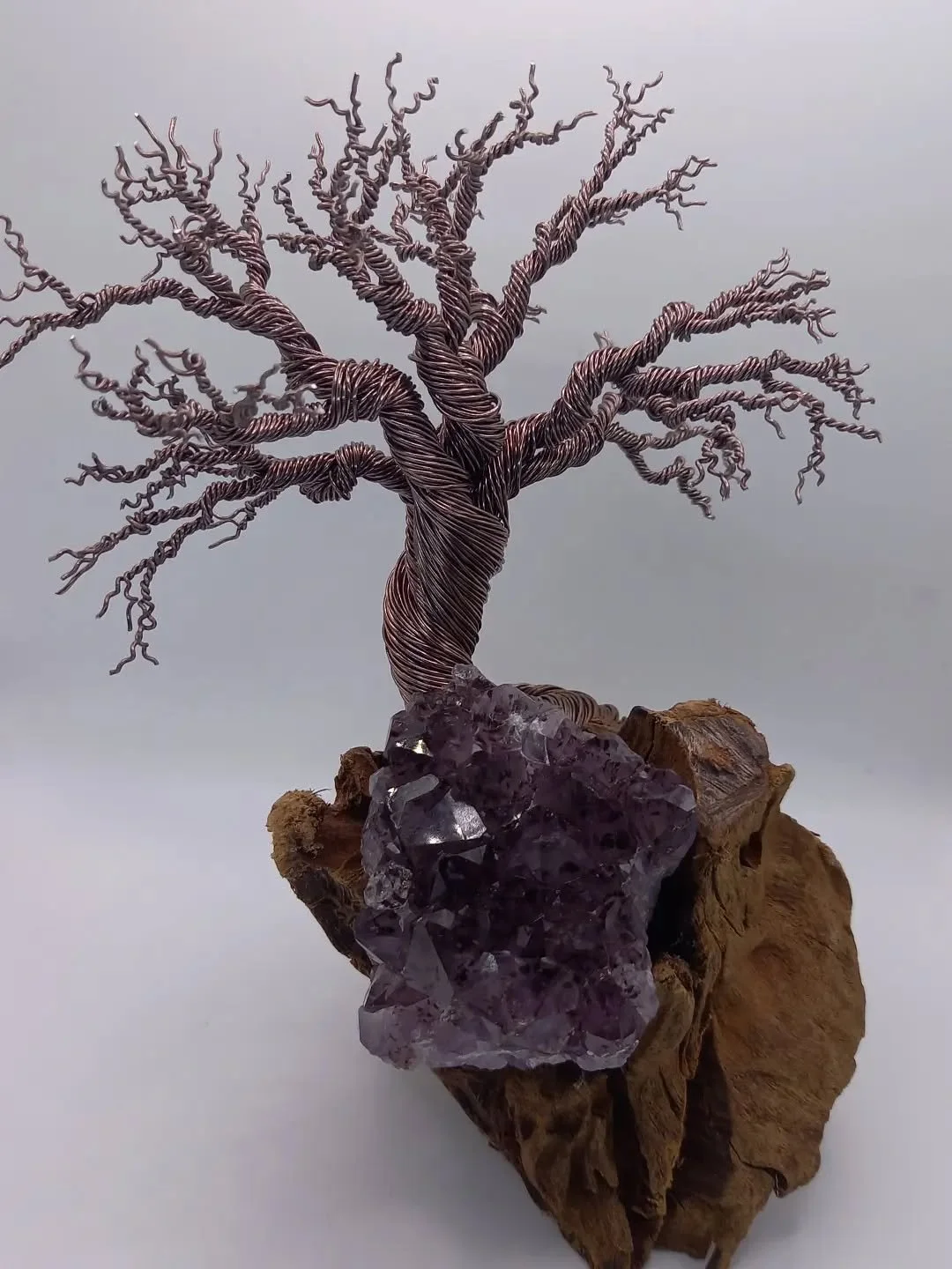Amethyst tree on base