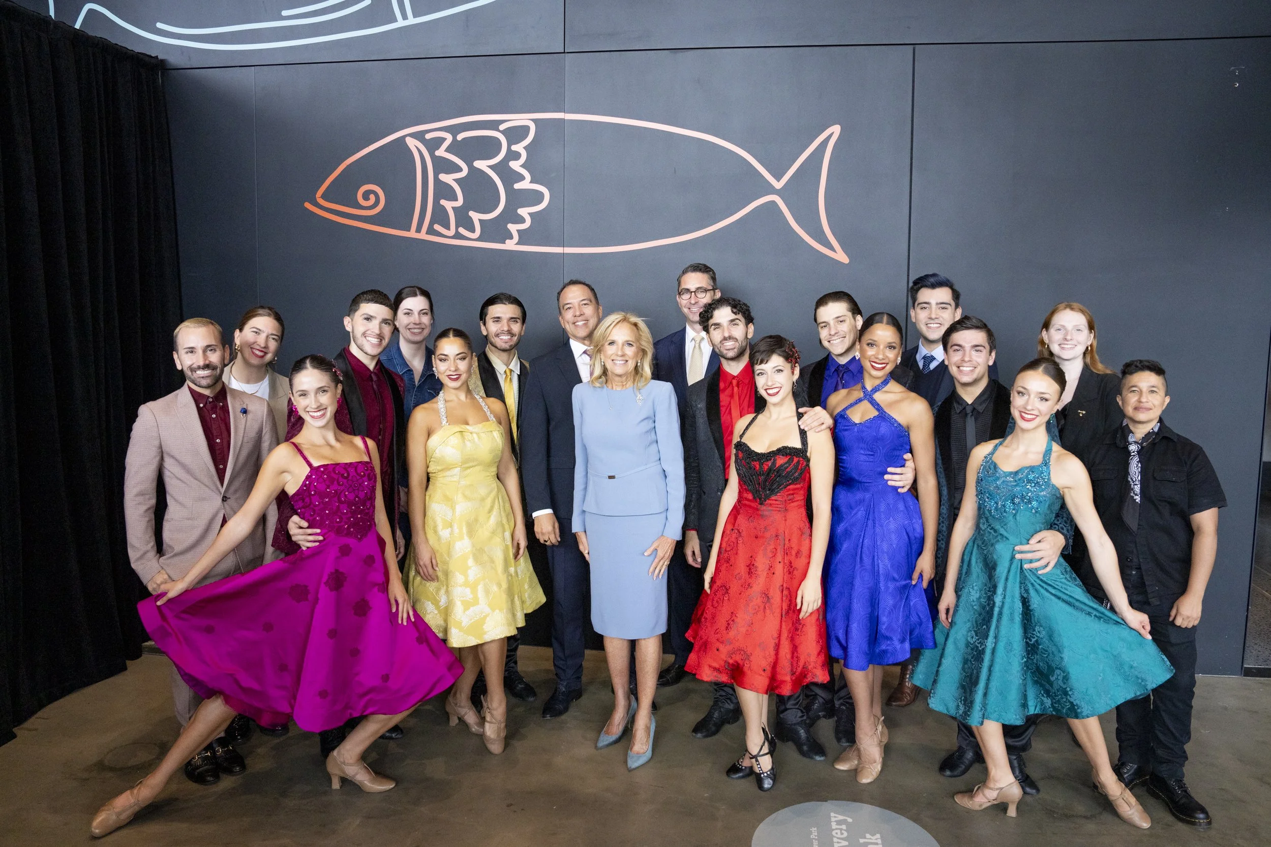 Ballet Hispánico after performing "Club Havana" for First Lady Jill Biden 2024