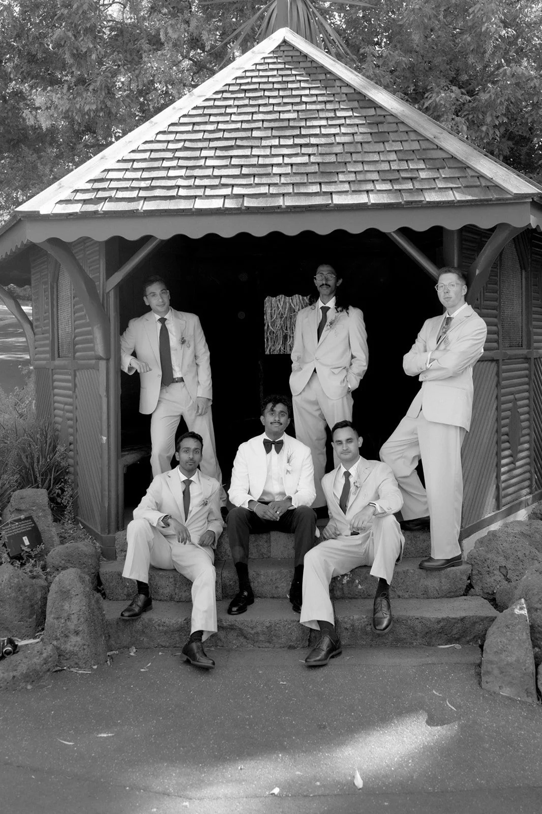 Groom with groomsmen