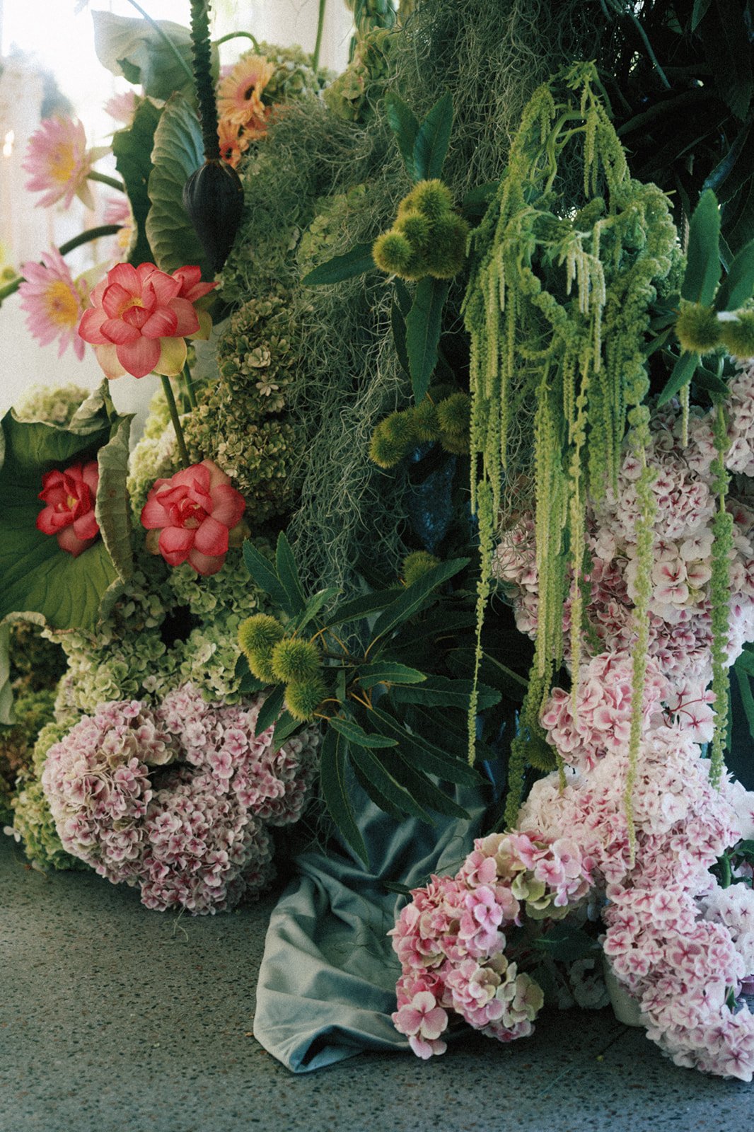 Garden wedding reception design