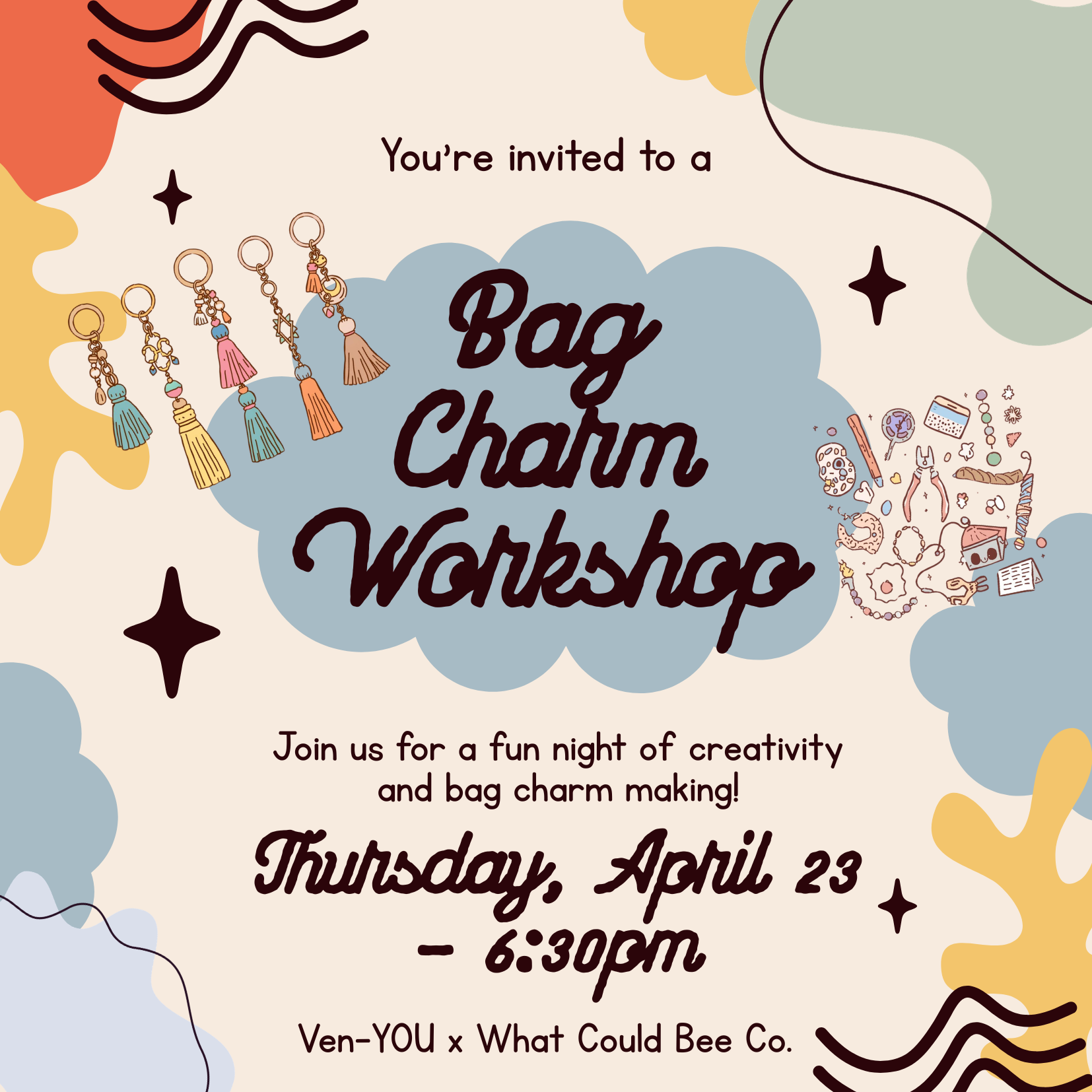 Girls Night Bag Charm Workshop Invitation.png