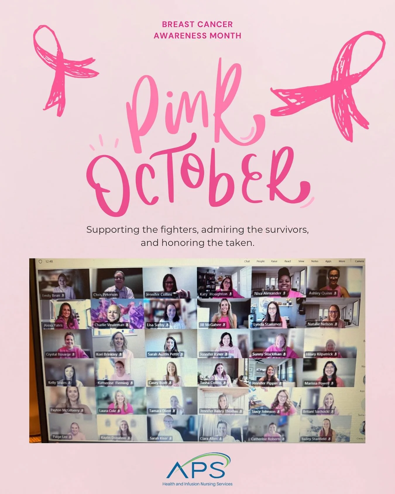 💗 On Tuesdays, we wear pink! 💗
Our team came together to show support for Breast Cancer Awareness Month on our team call this past Tuesday - honoring survivors, remembering those we’ve lost, and standing with everyone still fighting. 💪🏼💕