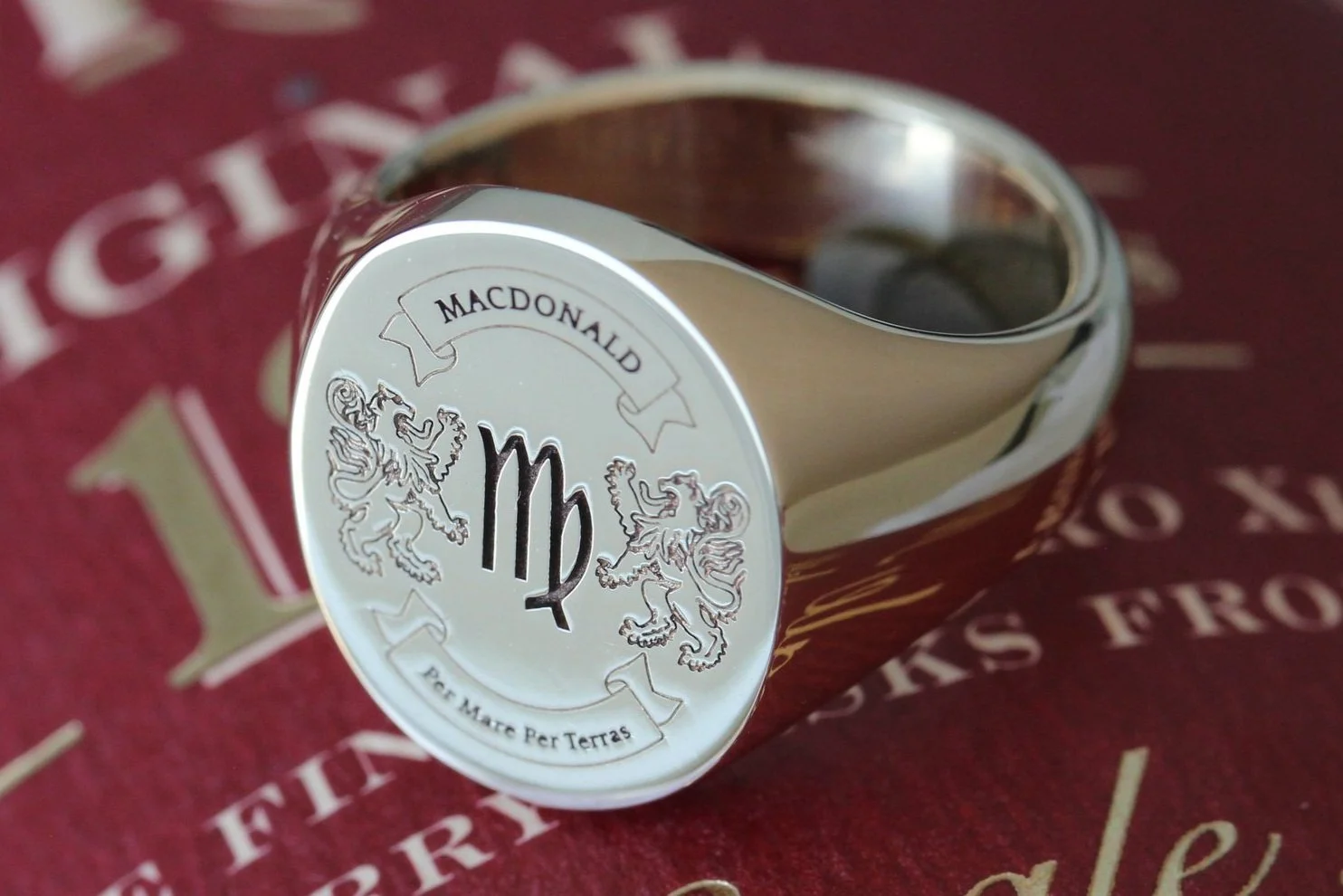 MacDonald Family Crest Signet Ring