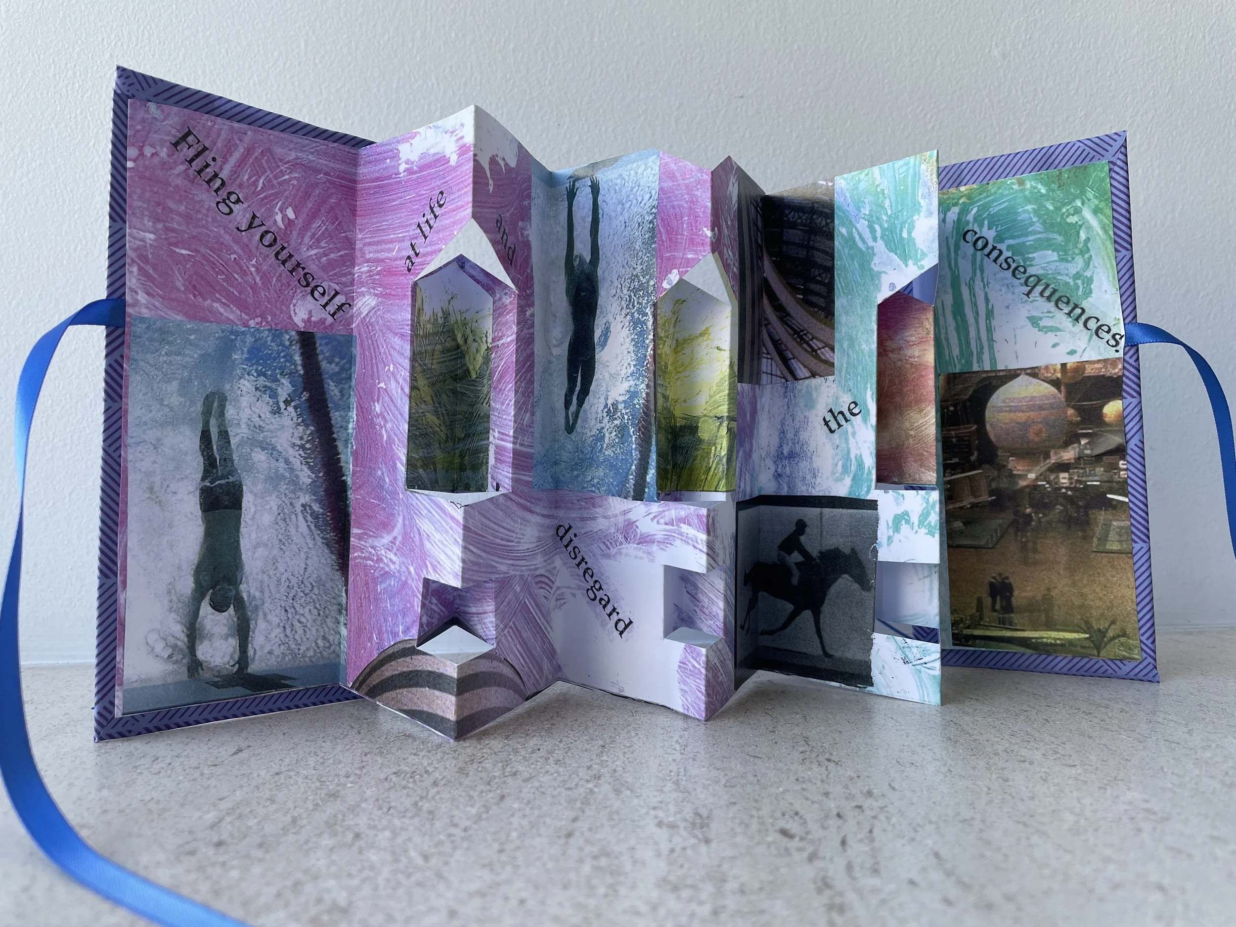 Fling Yourself At Life, 5.5 x 9 in, $20 (pop-up book)