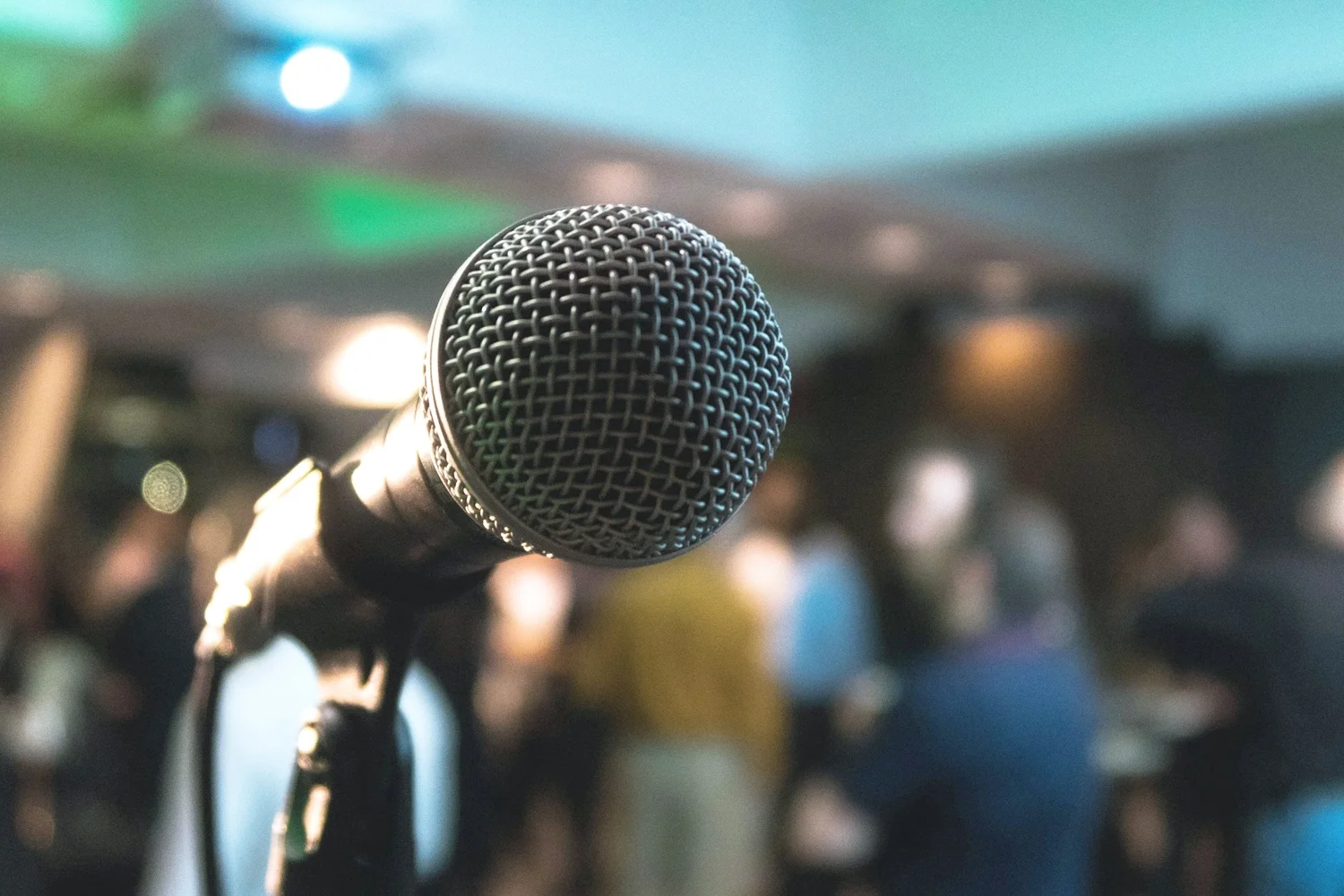 Audience listening to a speaker