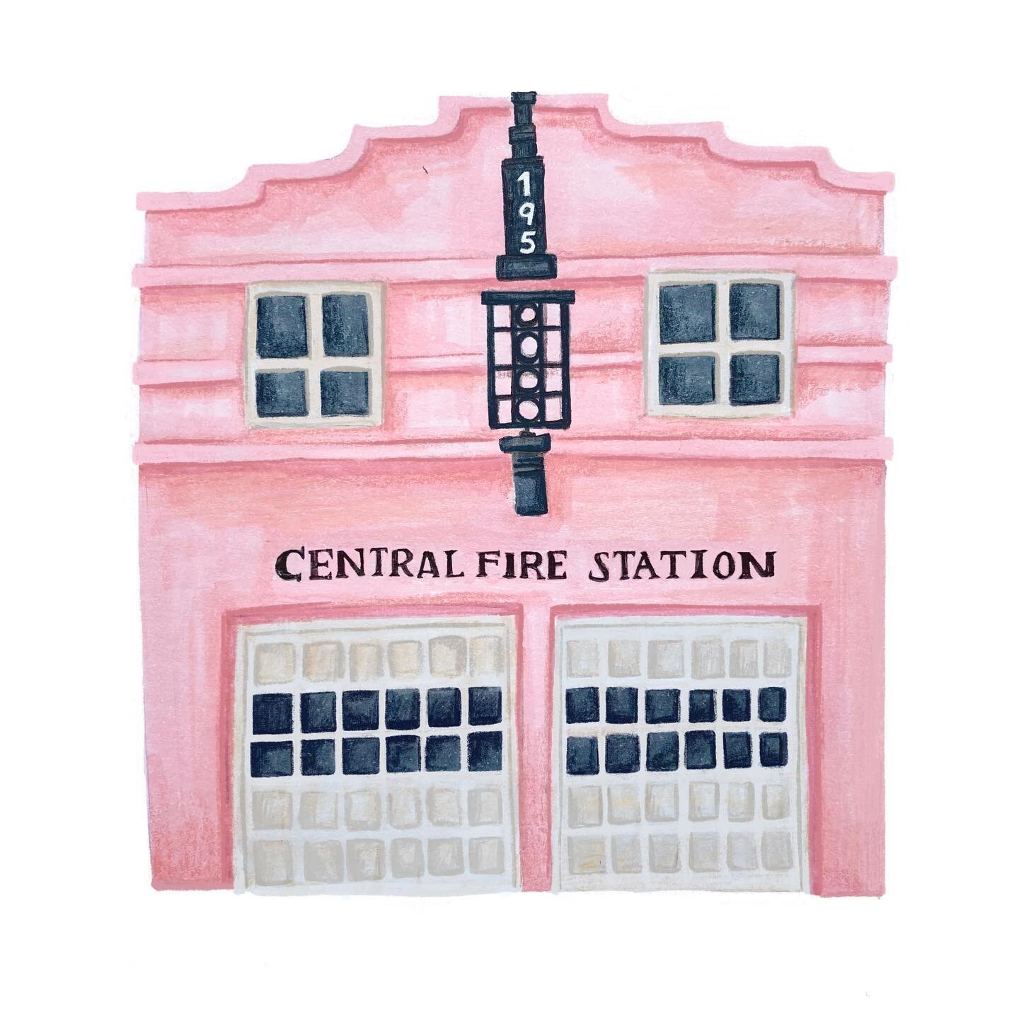 Have been obsessing over Wes Anderson aesthetics recently, maybe it&rsquo;s because I&rsquo;ve been seeing that wes Anderson challenge going around. So today I drew this sweet converted old fire station in Texas which is now an artist hub. If I find 