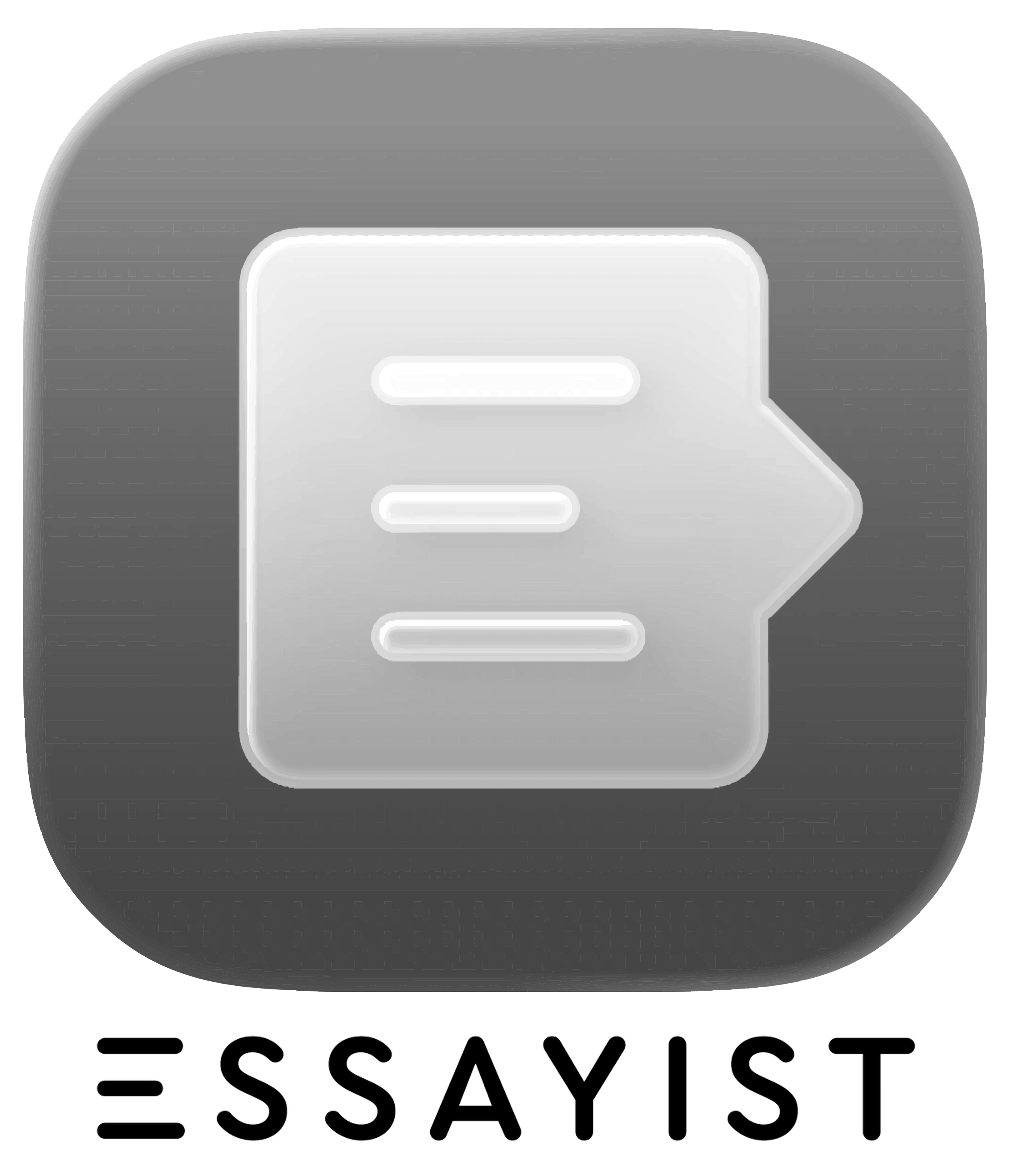 Essayist app software tech postsecondary writing application mobile student illustration promotional image marketing advertisement