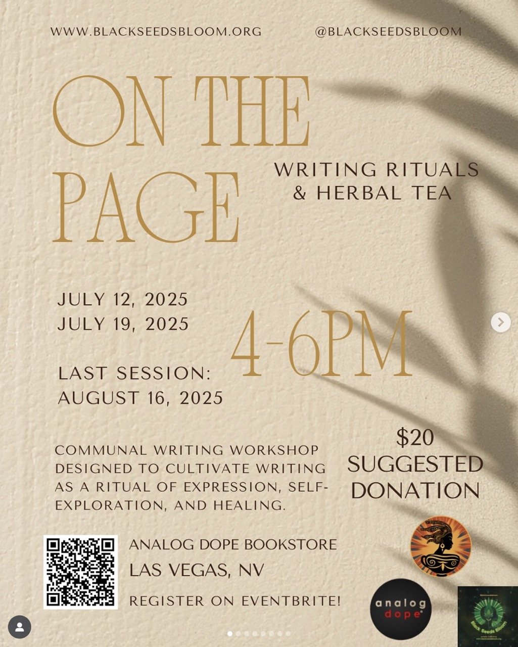 On The Page Writing Workshop