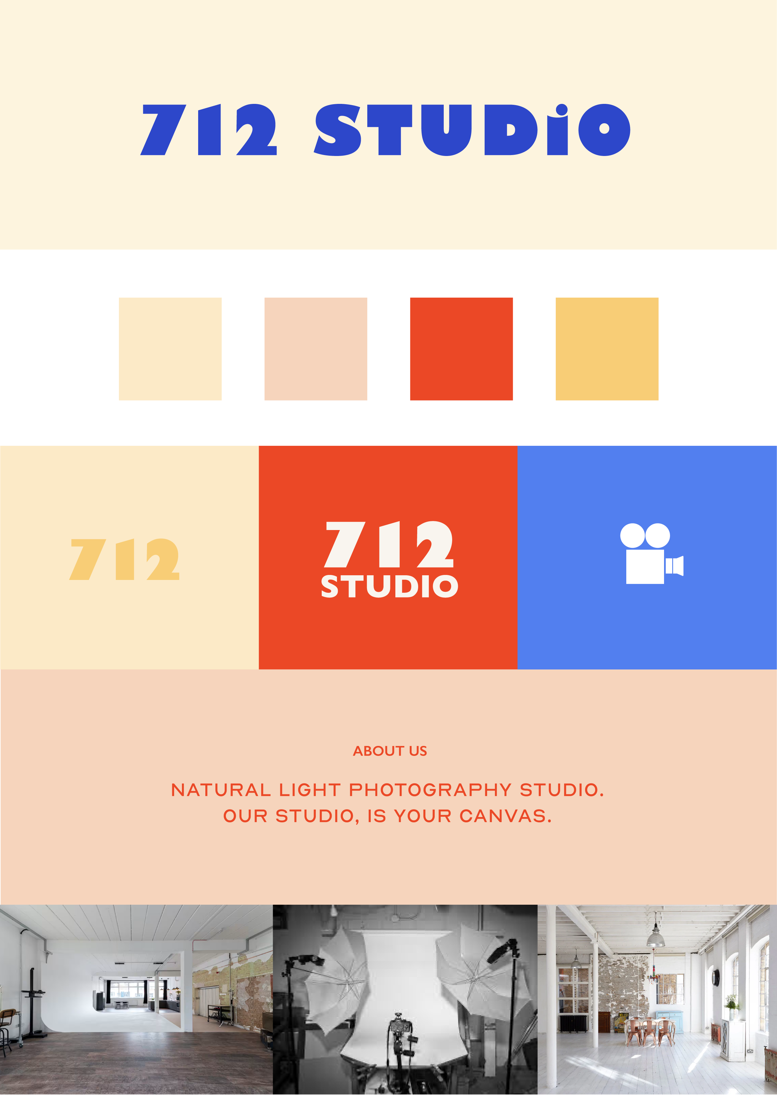 712 STUDIO // Primary color brand identity for a Nebraska photography studio.