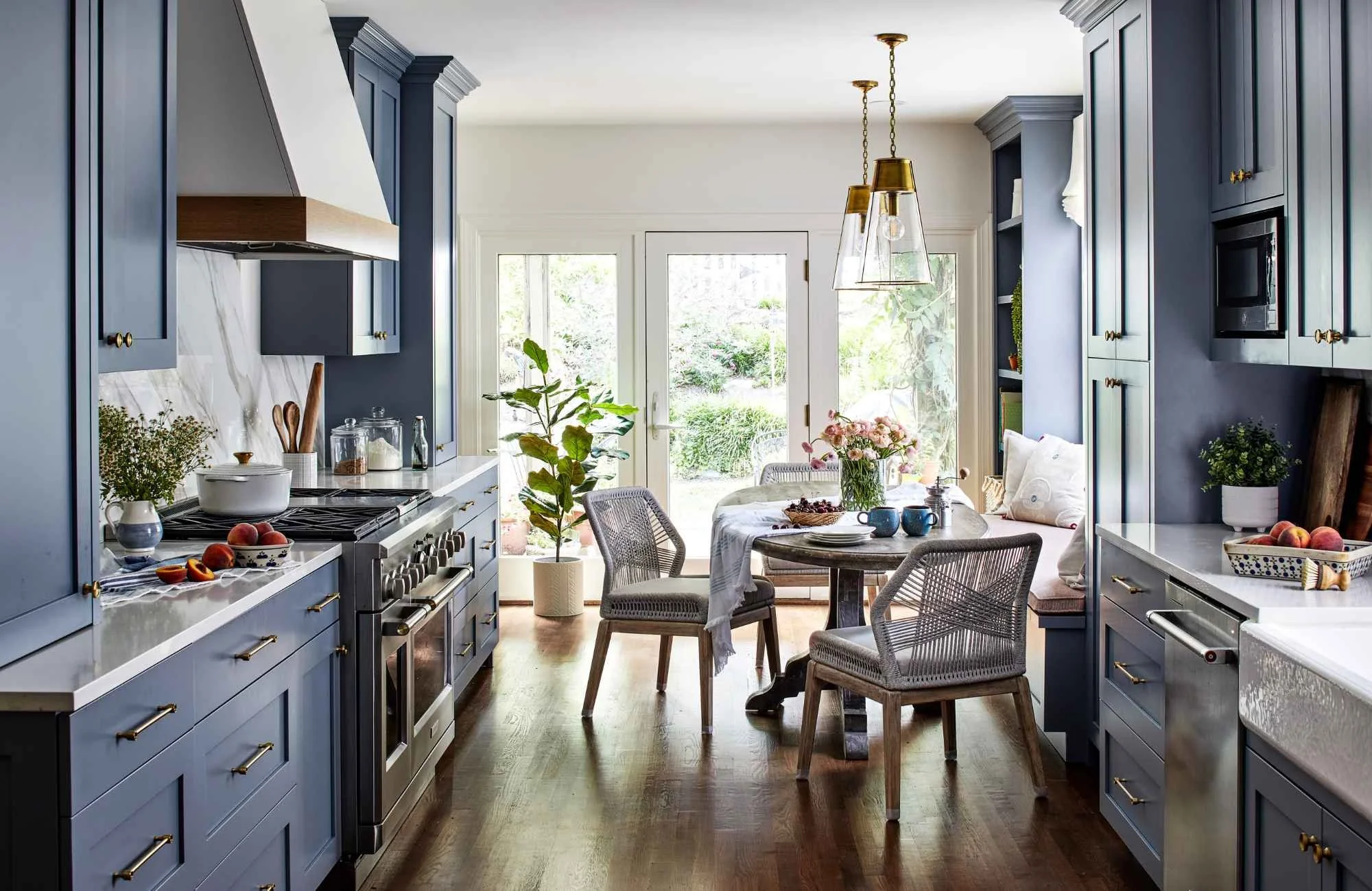 full-service-interior-design-chevy-chase-md-interior-design-trade-relationships-galley-kitchen-blue-cabinets-breakfast-nook-timeless.jpg