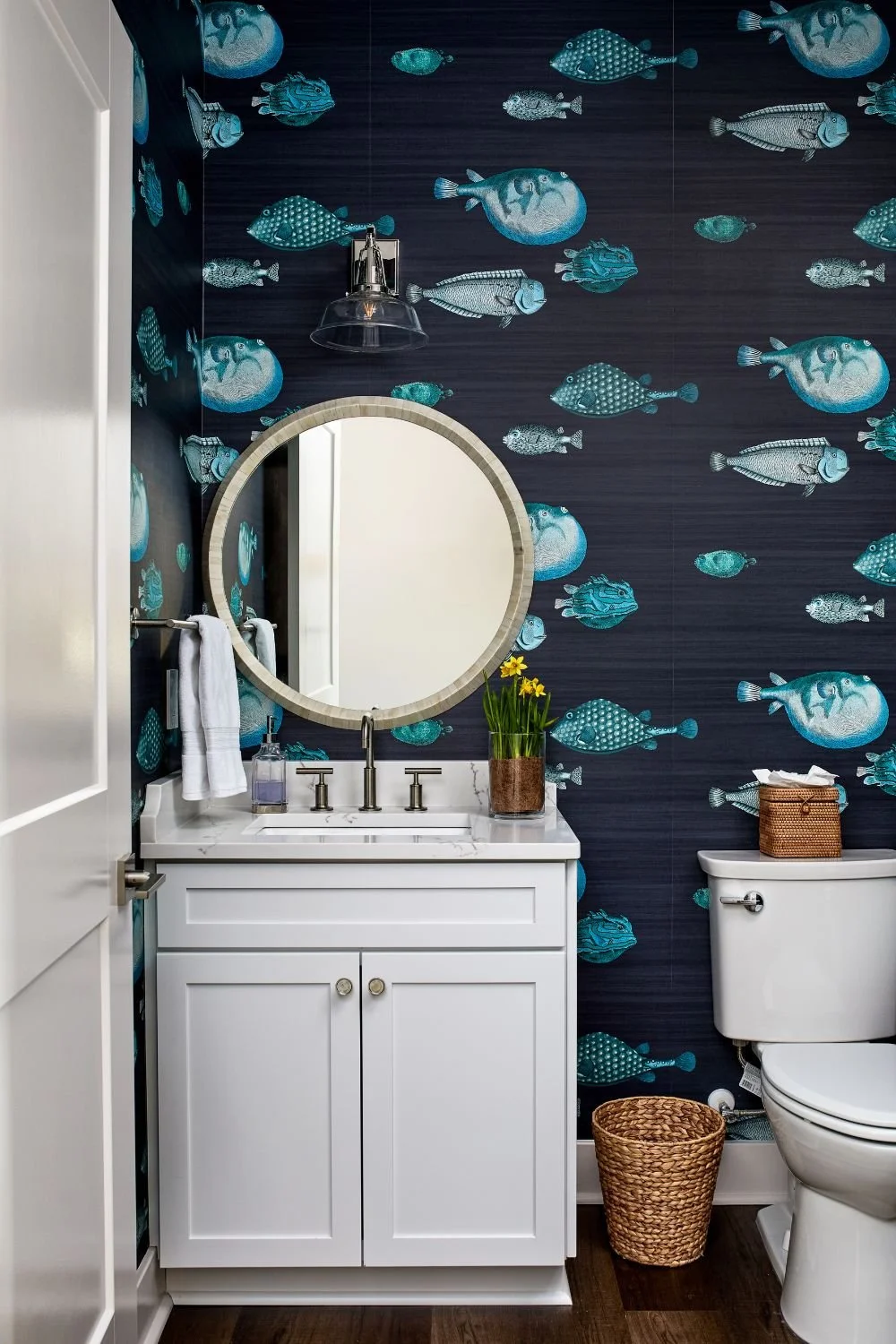 christie-leu-interiors-somerset-md-how-wallpaper-can-elevate-your-luxury-space-fish-wallpaper-power-bath-full-service-interior-design