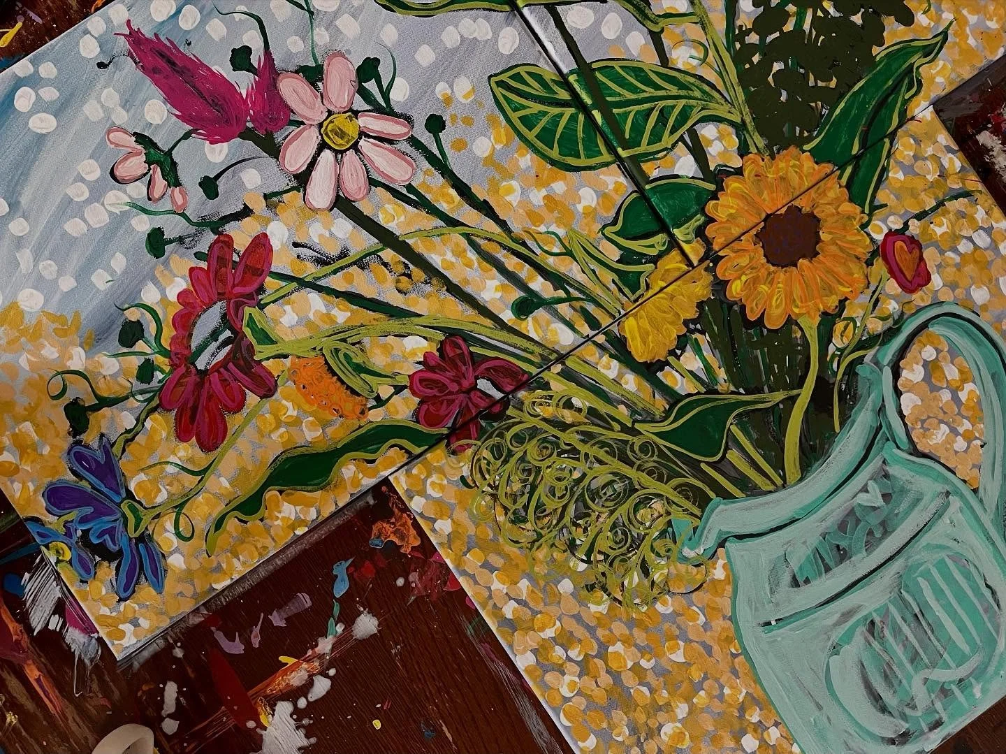 the biggest problem i face
as a professional Artist
is falling in Love with
every painting.&hearts;
#gettingclose #wip #rockonbarefoot #anniethrasherartist #trusttheprocess #privatecommission #exclusiveart #exclusiveartist #alreadysold #rockonbarefoo