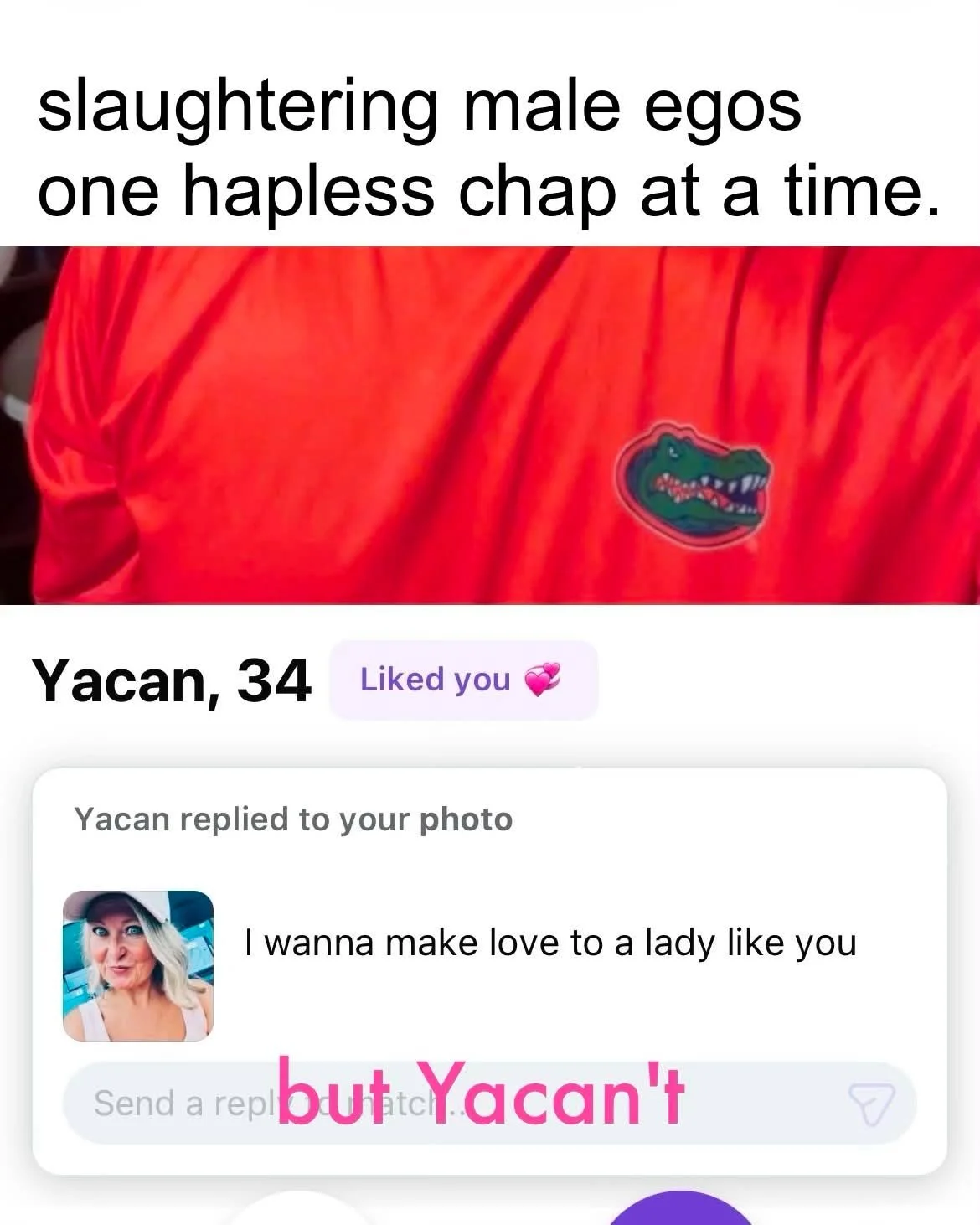 it's True&mdash;
sometimes i hop on the ol' dating
app carousel + take a couple turns
around for some wild glee.
lol.
.
but i can only last for about 2 days
before i've had all i can take.
.
they're not all like this.
some are far more vulgar.
some a