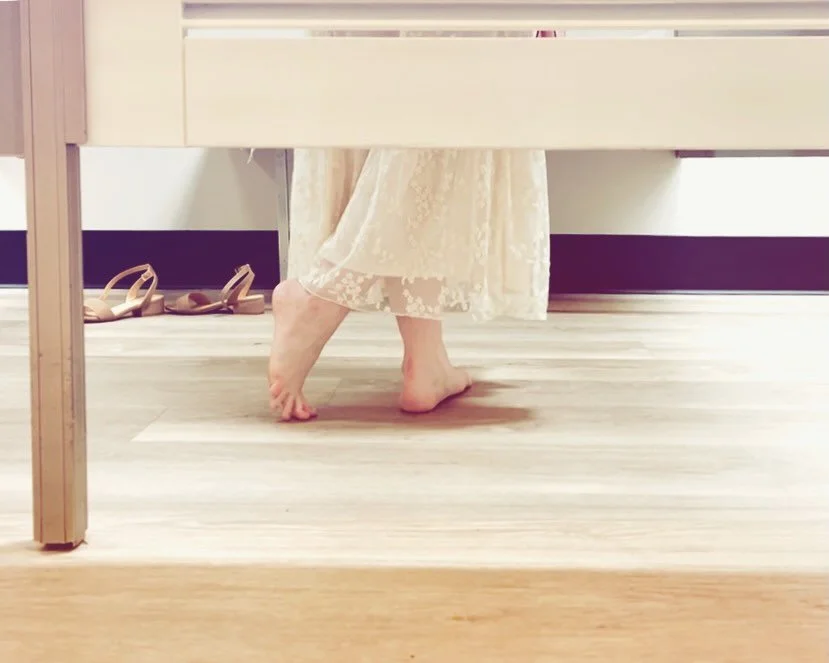i fell in Love with these little feet
twentyone years ago, but nothing
could have prepared my heart
for getting to watch her twirl around
as an almost bride.&hearts;
#tinyprincessandherbeau #tinyprincessbride