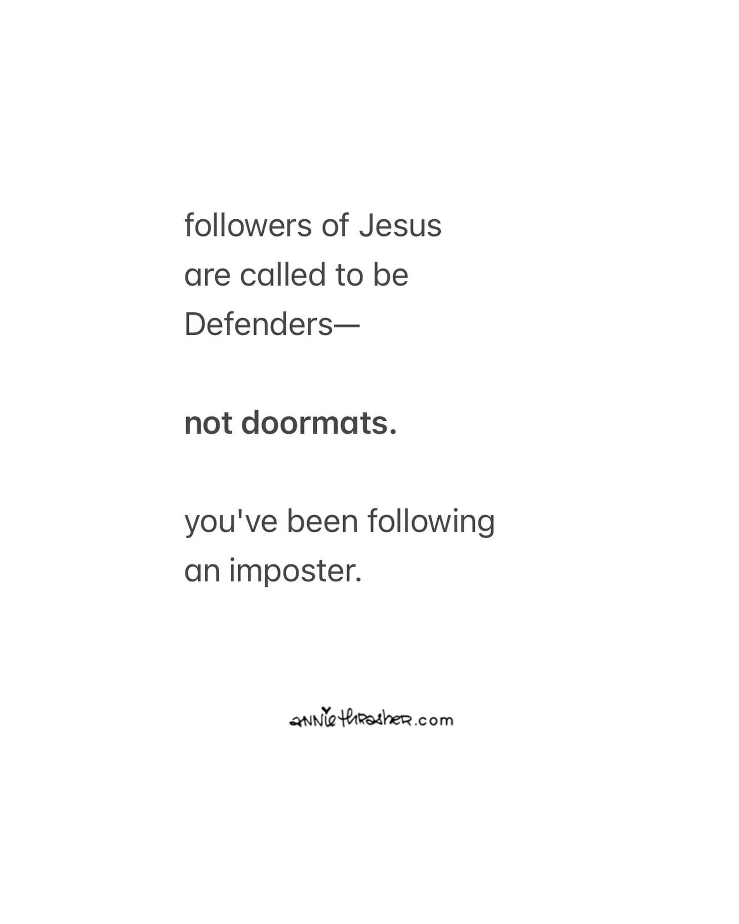 "turn the other cheek"
means ten-toes-down
with unwavering courage.&hearts;
#doormatchristianityisacult #defendernotdoormat #jesuswasasavage #tentoesdown #beaboutit