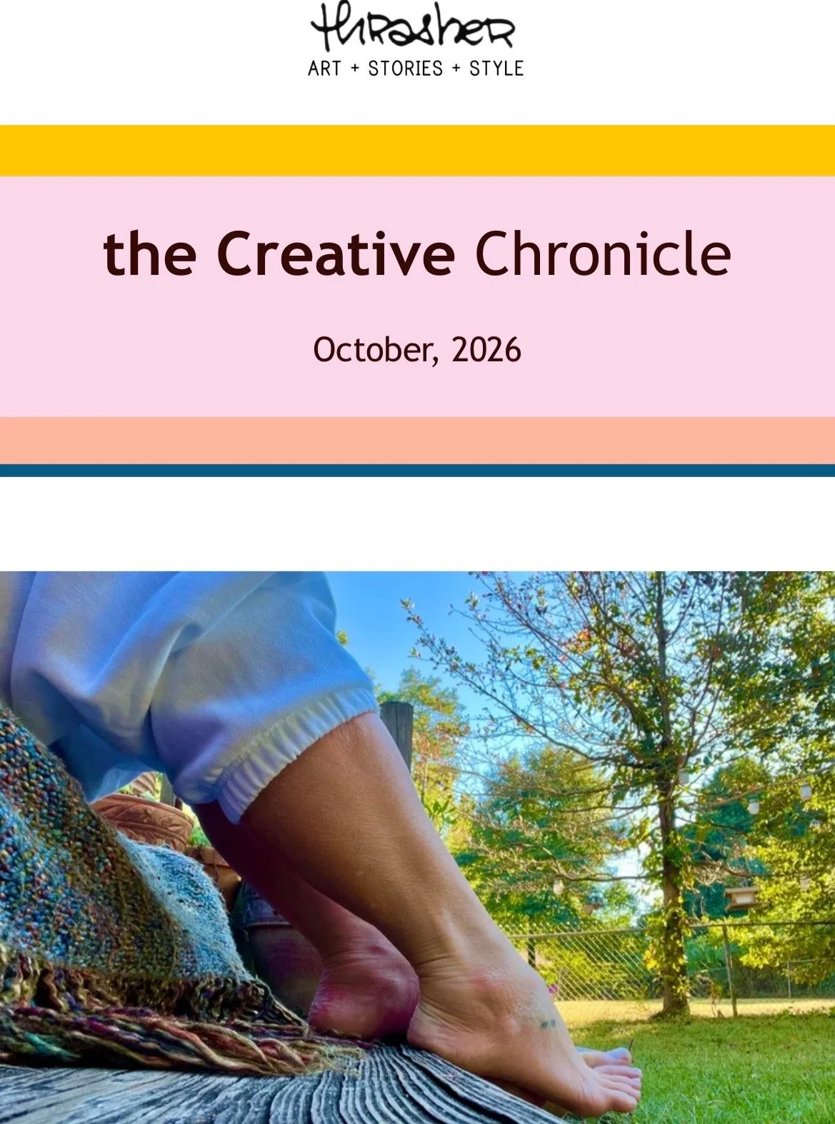 this month's newsletter
hits email inboxes at 12:19pm.
+ yes.
i have been staying up late
+ sleeping in late
+ enjoying my Life
like the absolute Gift it be.♡
.
read all about it---
#artistandauthoranniethrasher #rockonbarefoot #monthlynewsletter #th