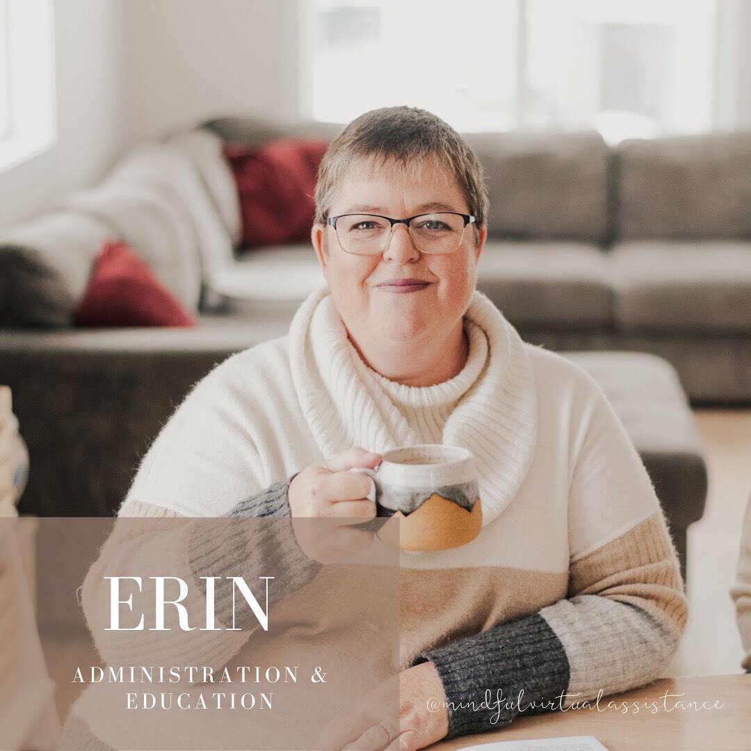 We haven't introduced ourselves in a bit &amp; have lots of new faces in our little corner of Instagram so thought we would do so! 

This is Erin, co-owner &amp; founder of Mindful Virtual Assistance! ✨

Erin is a thoughtful, dependable, lifelong lea