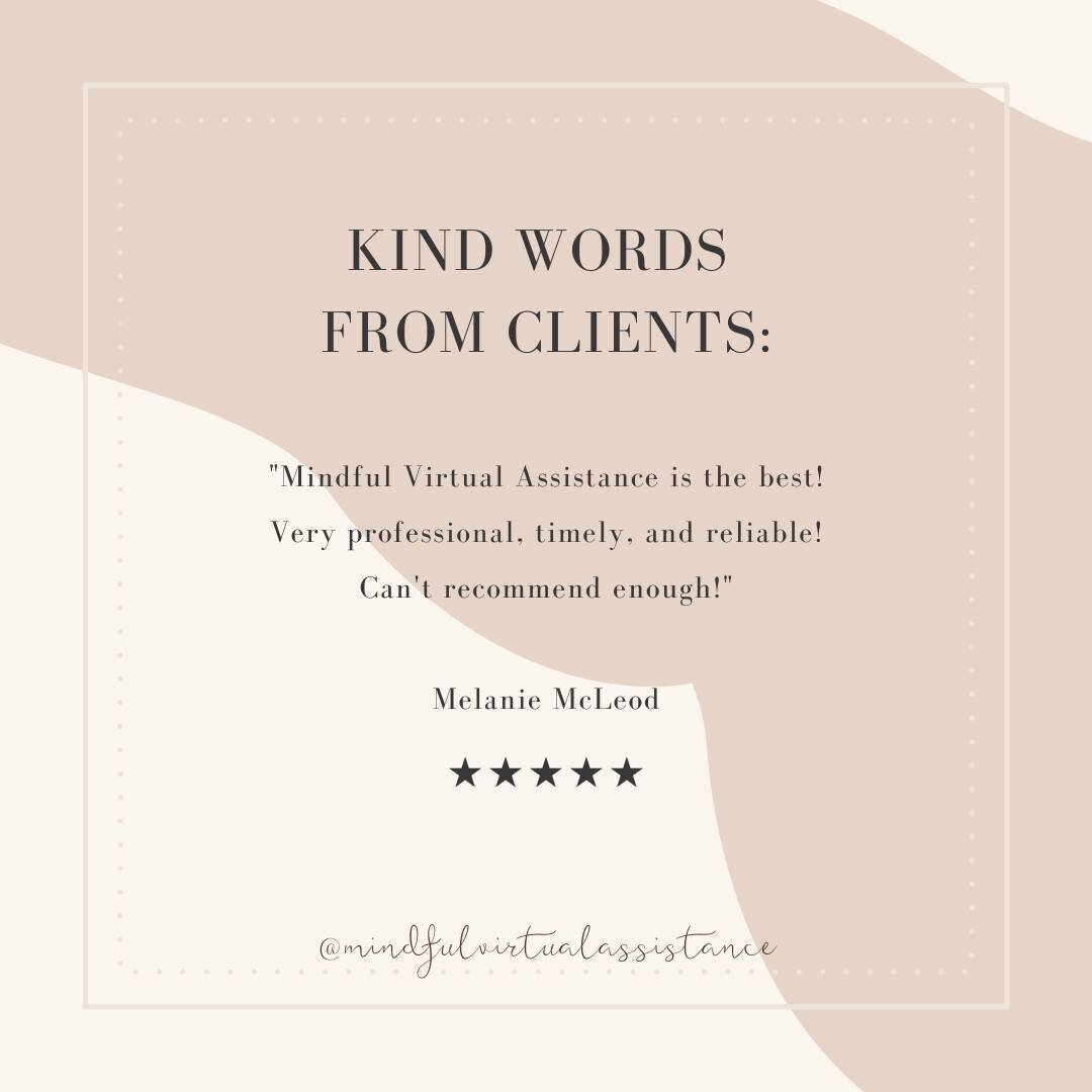 Kind Words from a client ✨
.
.
.
#testimony #kindwords #bossbabe #virtualassistant #smallbusiness #supportlocal #supportsmallbusiness #administrativeassistant #onlinebusiness #janeapp #design #branding #outsourcing #therapist #naturalhealth #holistic