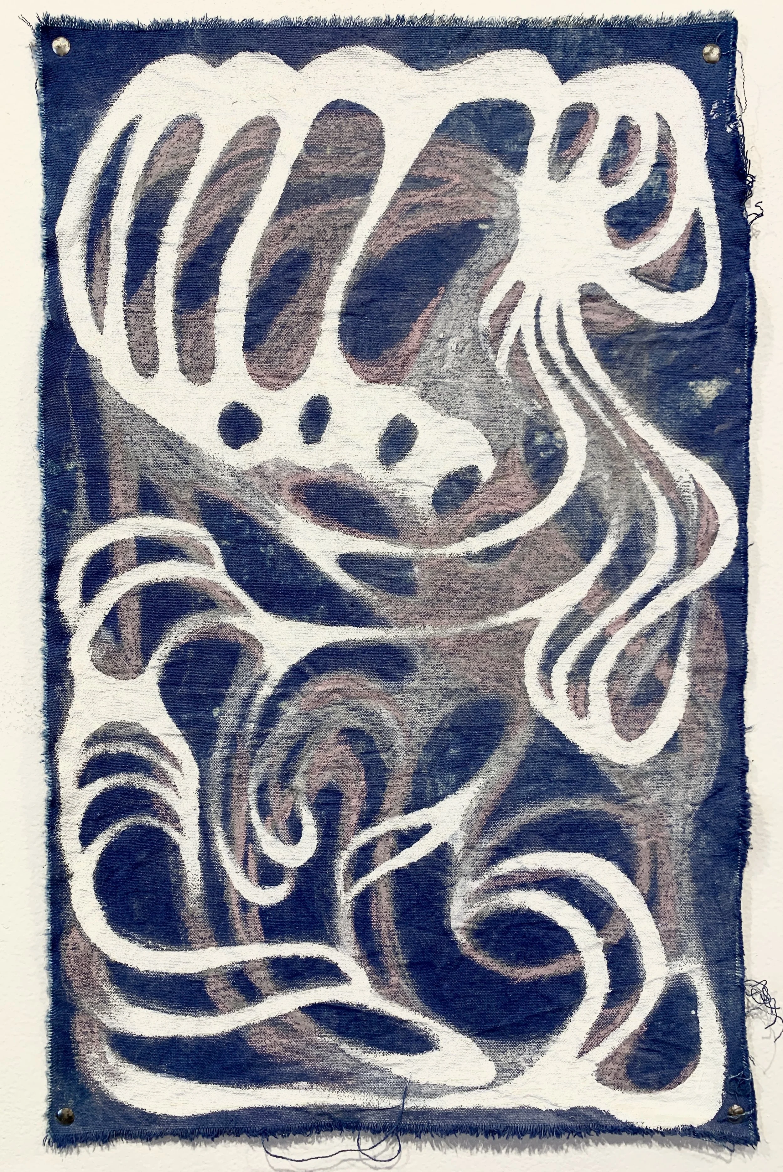 Sous l’eau no. 1, 2023, 13.5” x 22”, acrylic and pastels on dyed canvas

inquire for pricing