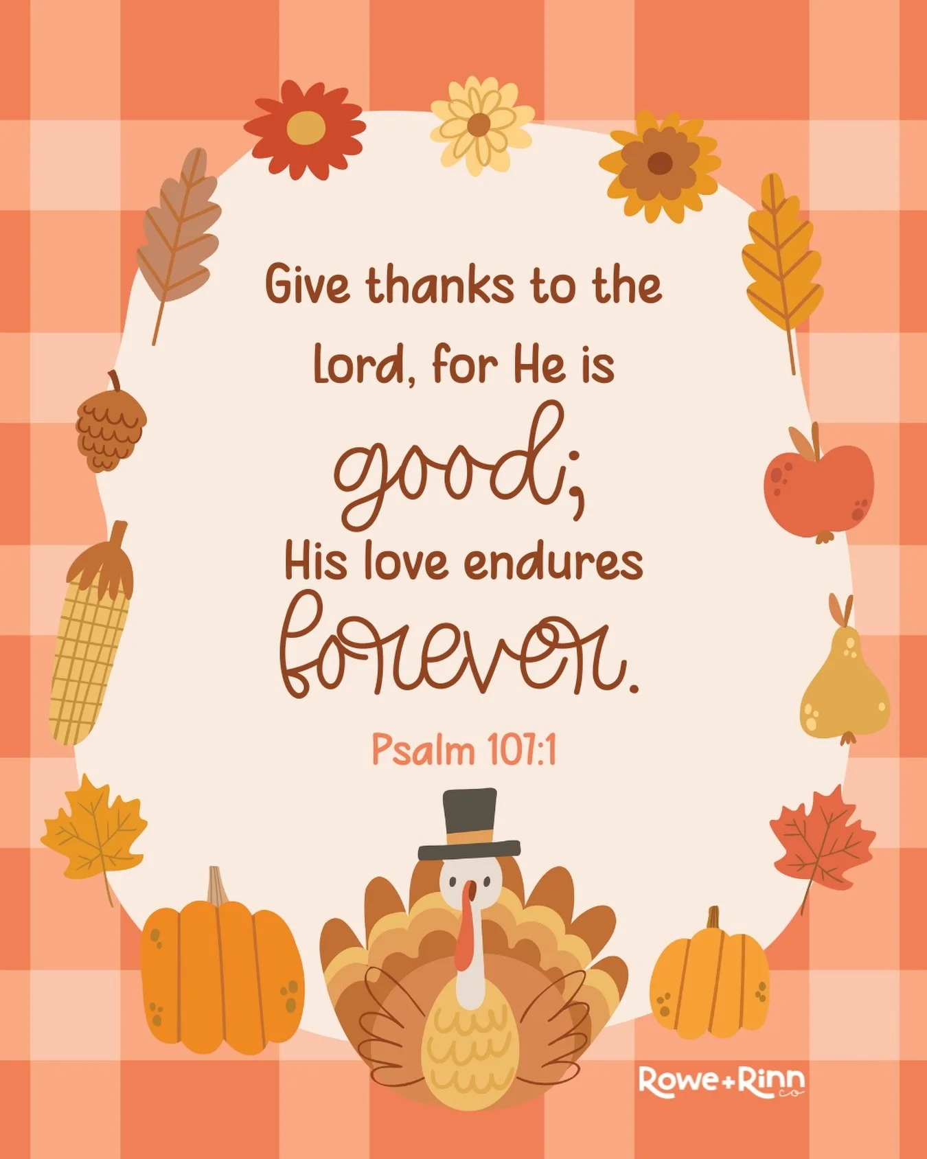Happy Thanksgiving from our family to yours! 🧡🦃

Today we&rsquo;re pausing to give thanks to the Lord &mdash; for His goodness, His faithfulness, and His love that endures forever.

May your home be filled with joy, sweet moments, and the reminder 