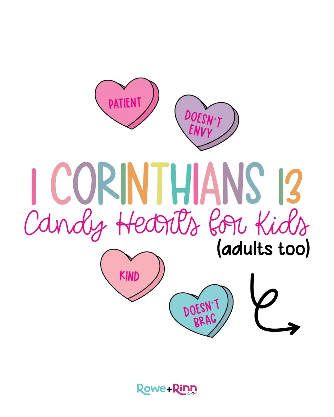 Teaching kids what love really is doesn&rsquo;t have to be complicated 💗

Our 1 Corinthians 13 Love Candy Hearts Cards turn a classic Valentine theme into a meaningful, faith-filled conversation. Each 4x4 card breaks down biblical love&mdash;patienc