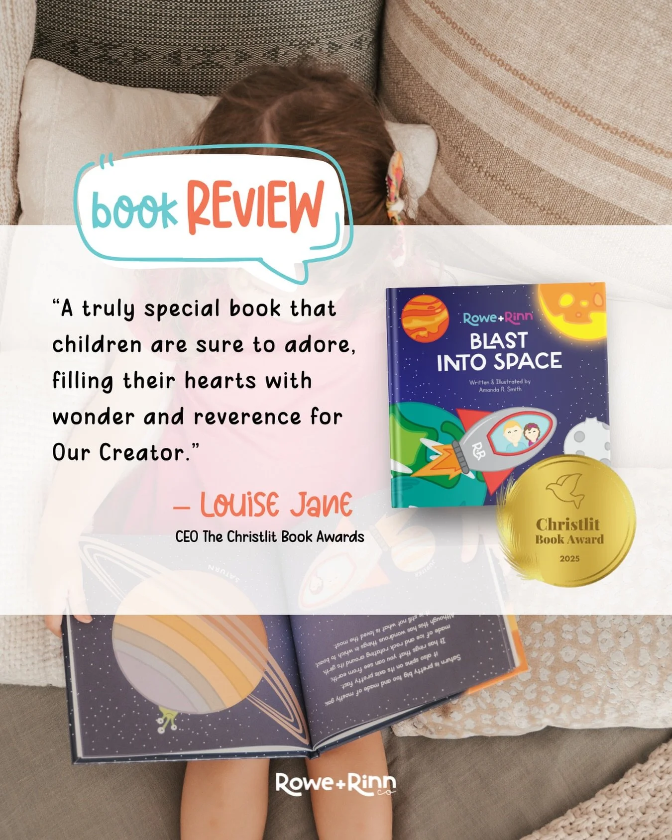 There is nothing sweeter than hearing how a book impacts little hearts. 🥹🚀✨

Here&rsquo;s what Louise Jane, CEO of The Christlit Book Awards, had to say about Rowe+Rinn Blast Into Space:

&ldquo;Each page is adorned with a dazzling array of stars a