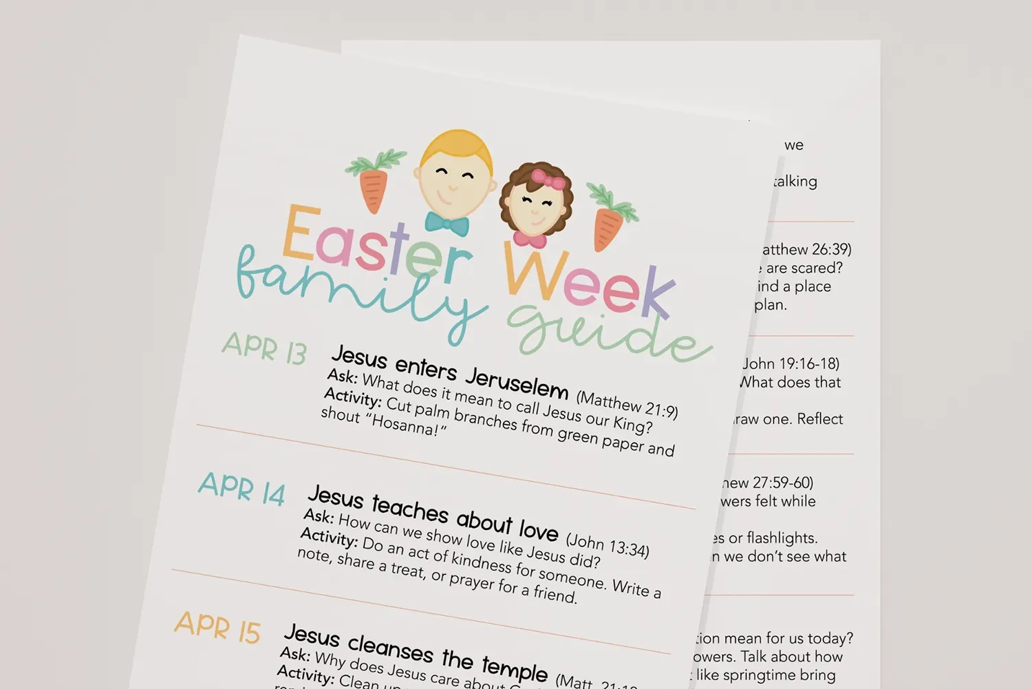Easter Week Family Guide 2025
