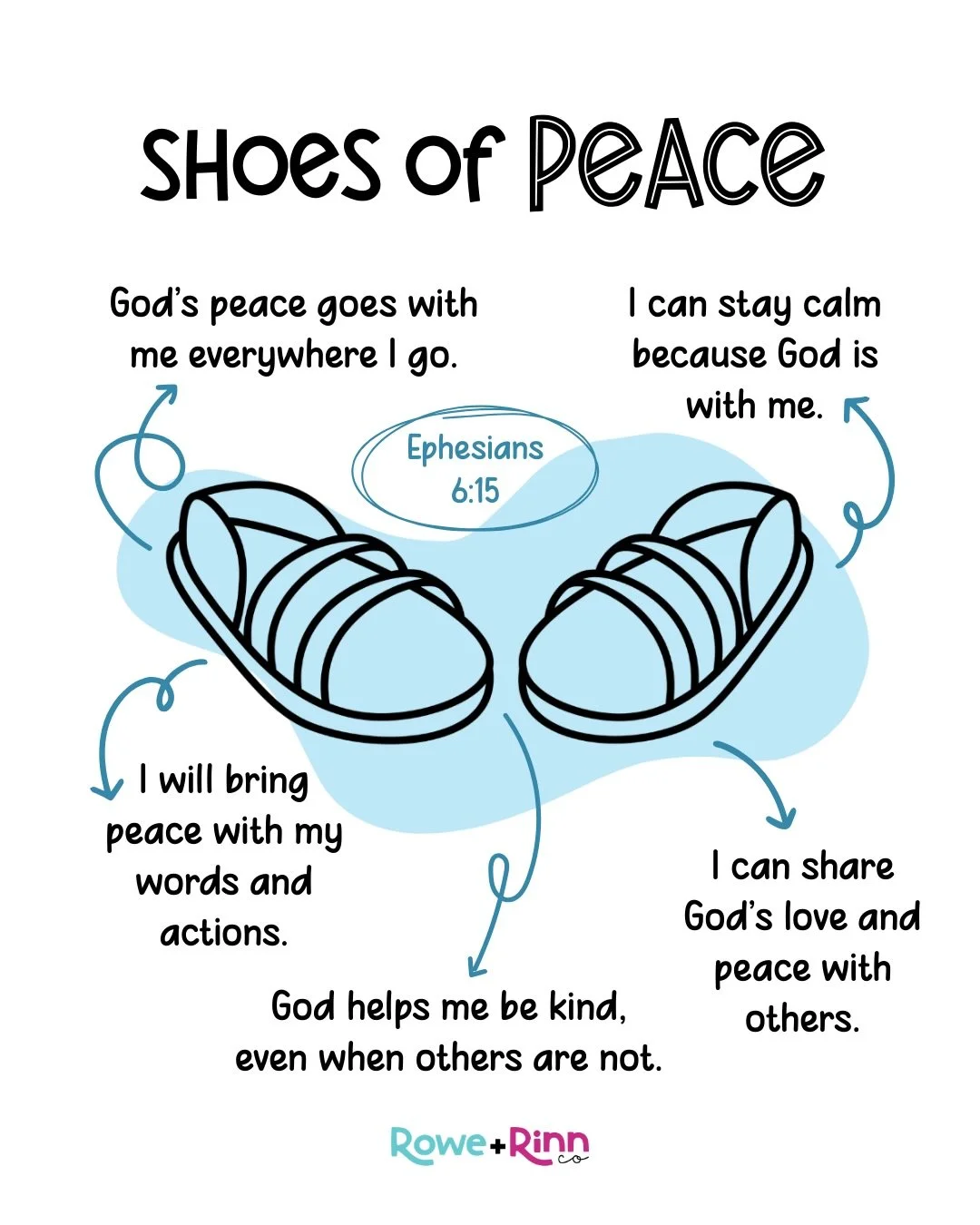 Peace isn&rsquo;t just something we feel &mdash; it&rsquo;s something we carry. 👣

The Shoes of Peace remind our kids that wherever they go, God goes with them. That means they can stay calm, be kind, and bring peace into the situations around them.