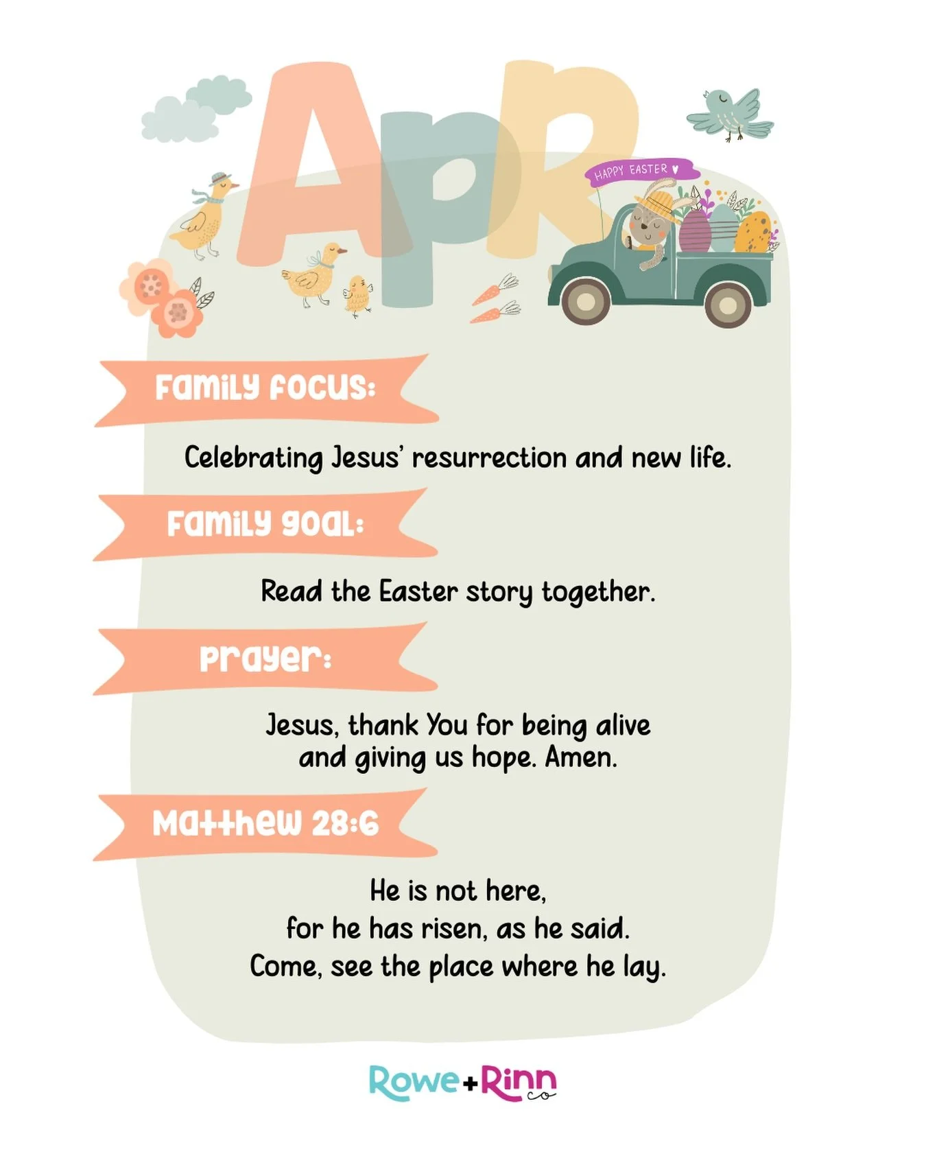 April is full of life 🌸
Flowers blooming, fresh starts&hellip; and the most important reminder of all:

Jesus is alive.

This month&rsquo;s focus from our 2026 Family Faith Calendar is all about celebrating Jesus&rsquo; resurrection and the new life