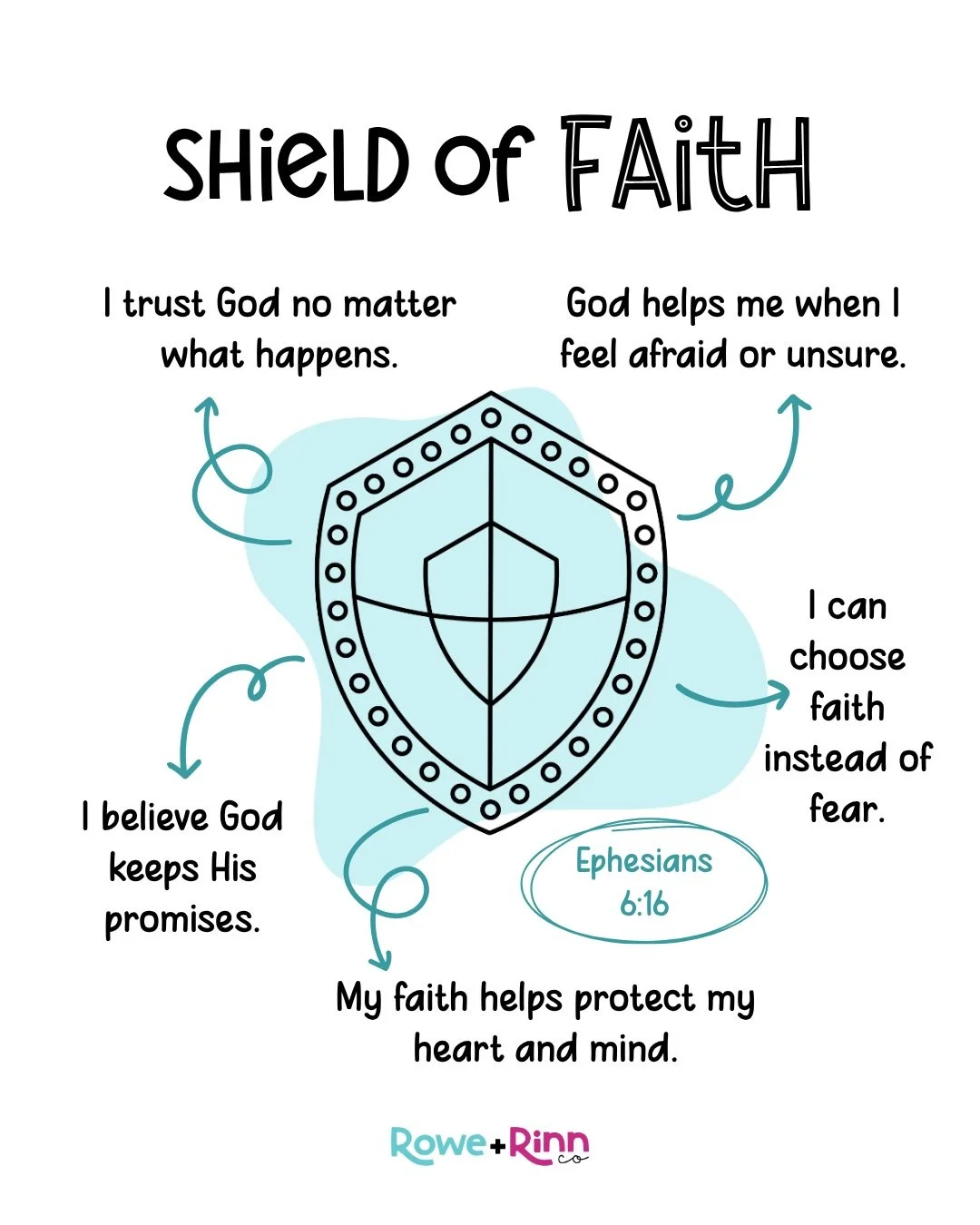 Faith doesn&rsquo;t mean our kids won&rsquo;t feel afraid&mdash;it means they know Who to trust when they do. 🤍

The Shield of Faith reminds our kids that God is with them in every moment&mdash;big or small, easy or hard.

When fear, doubt, or uncer