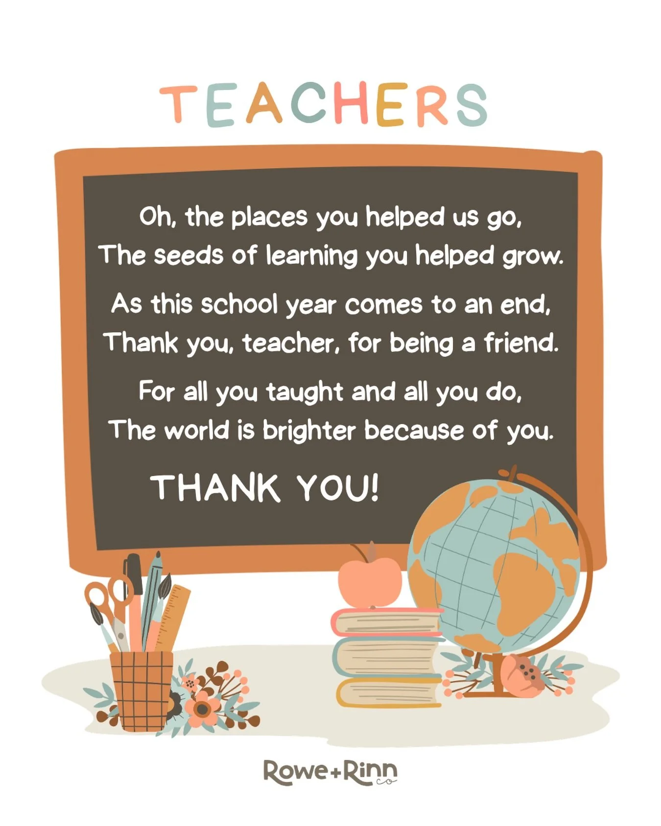 As the school year comes to a close, we just want to pause and say thank you to the teachers who have poured so much time, energy, patience, and love into shaping young hearts and minds. ✏️🍎

We&rsquo;re so grateful for the way teachers reflect God&