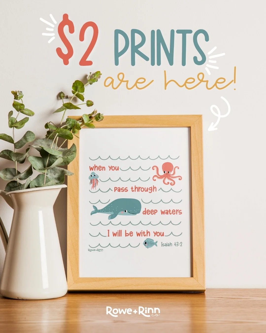 ✨ $2 Scripture Prints are HERE! ✨

Bring a little more Scripture into your home with beautiful, faith-filled prints for just $2 each! 🤍 Whether you&rsquo;re decorating your family room, entryway, nursery, kids&rsquo; room, or bathroom, these are sim