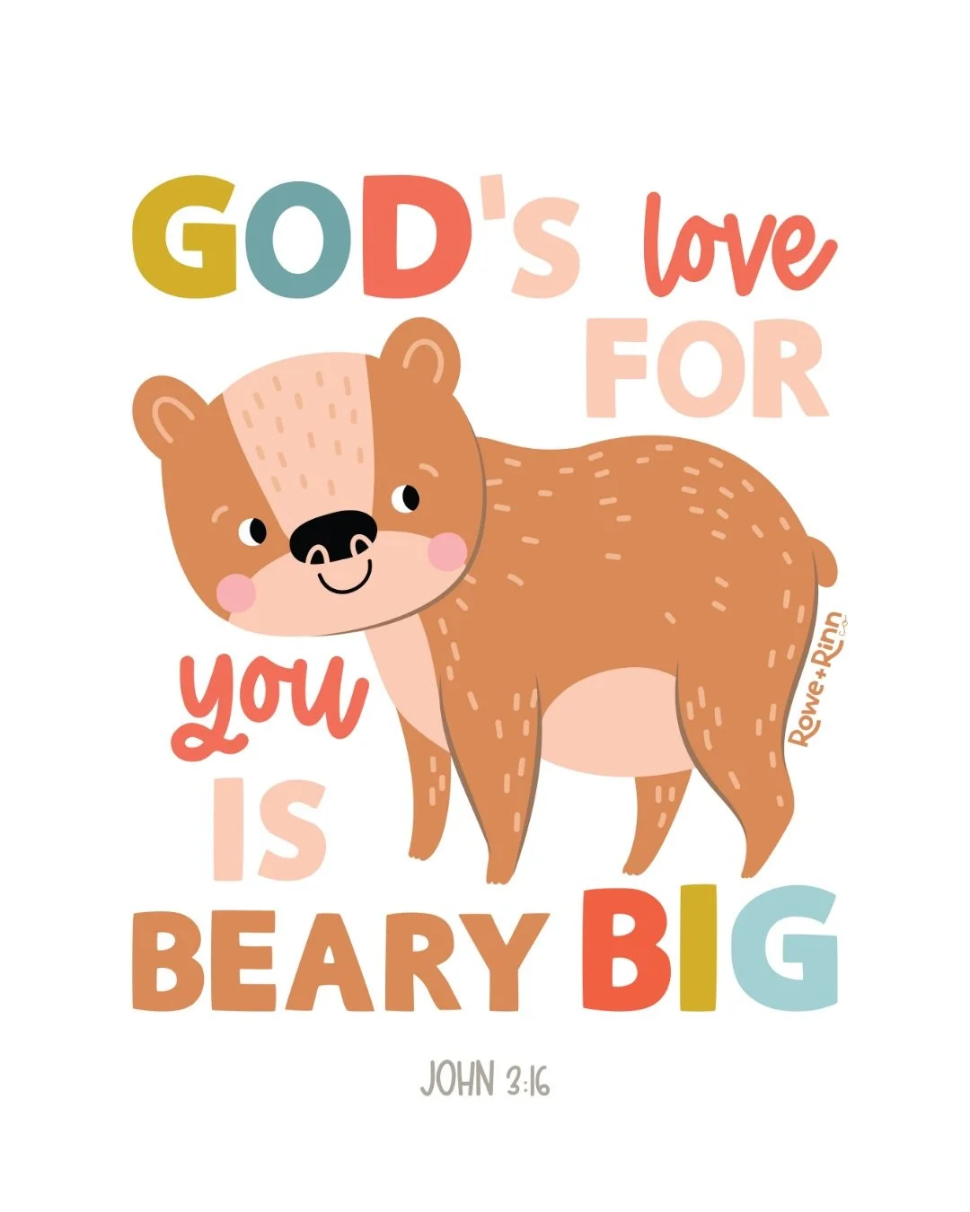 💛 GOD&rsquo;S LOVE FOR YOU IS BEARY BIG! 🐻

There is nothing you could ever do to make God love you more&mdash;and nothing that could make Him love you less. His love is BIG, endless, and completely for YOU. ✨

John 3:16 reminds us just how big tha