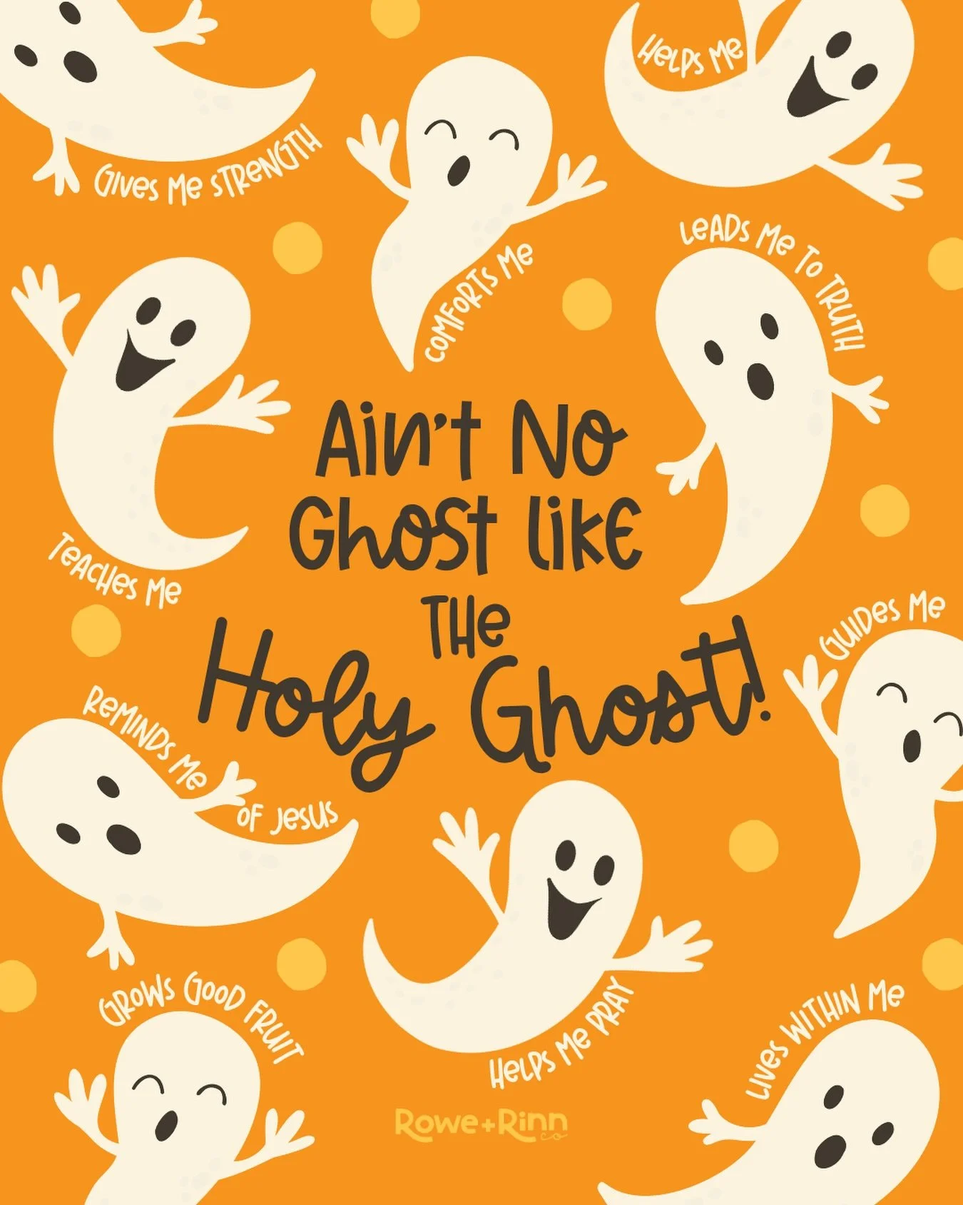 YAY&mdash;it&rsquo;s October! 👻🍂 And while there may be plenty of ghosts popping up this month, there&rsquo;s only one Ghost we&rsquo;re celebrating! 🙌

The Holy Spirit helps us, guides us, comforts us, teaches us, gives us strength, reminds us of