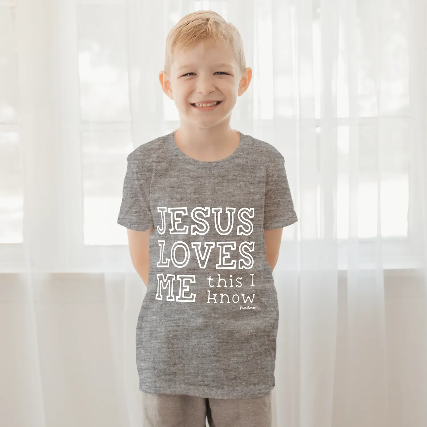 Jesus Loves Me This I Know | Heather Gray Youth Tee