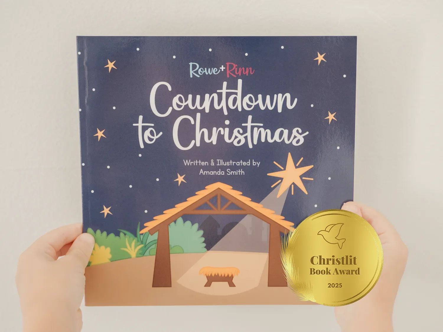 Children's book "Countdown to Christmas" by Amanda Smith, featuring a nativity scene on the cover.