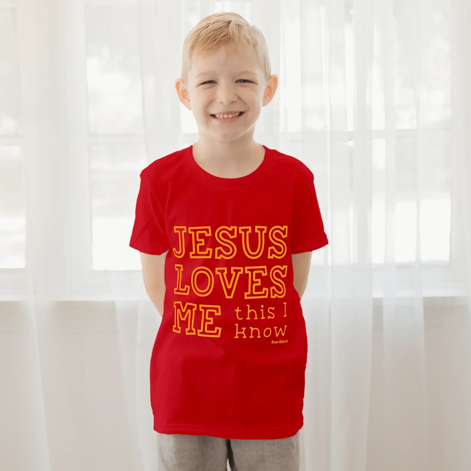 Jesus Loves Me This I Know | Red Youth Tee