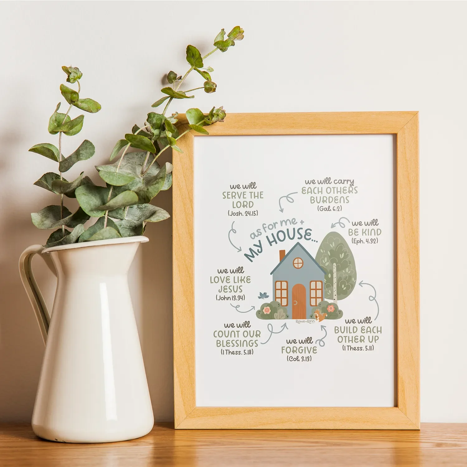 “As For Me and My House…” Scripture Print