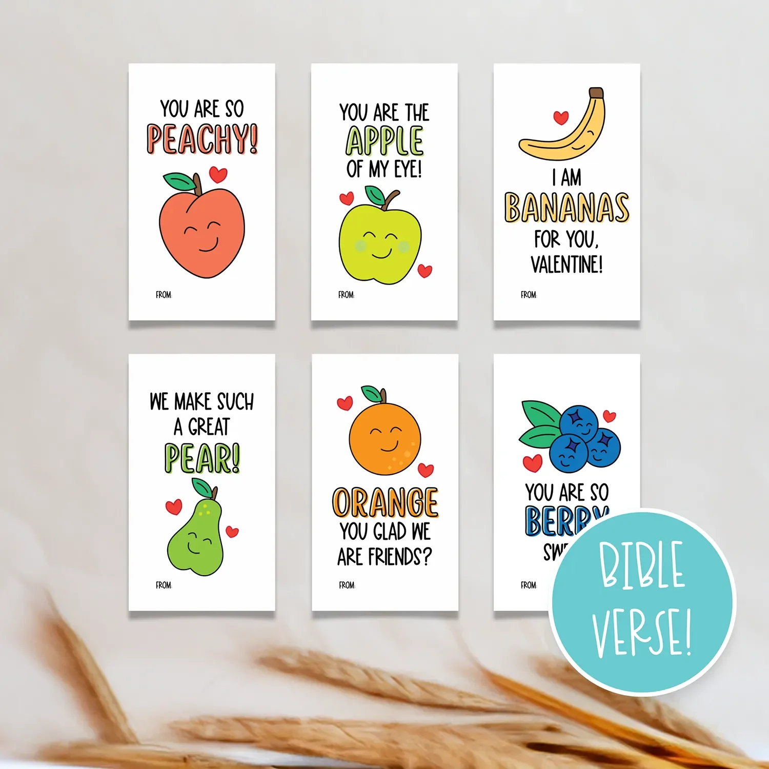 Fruit Valentine Cards/Tags