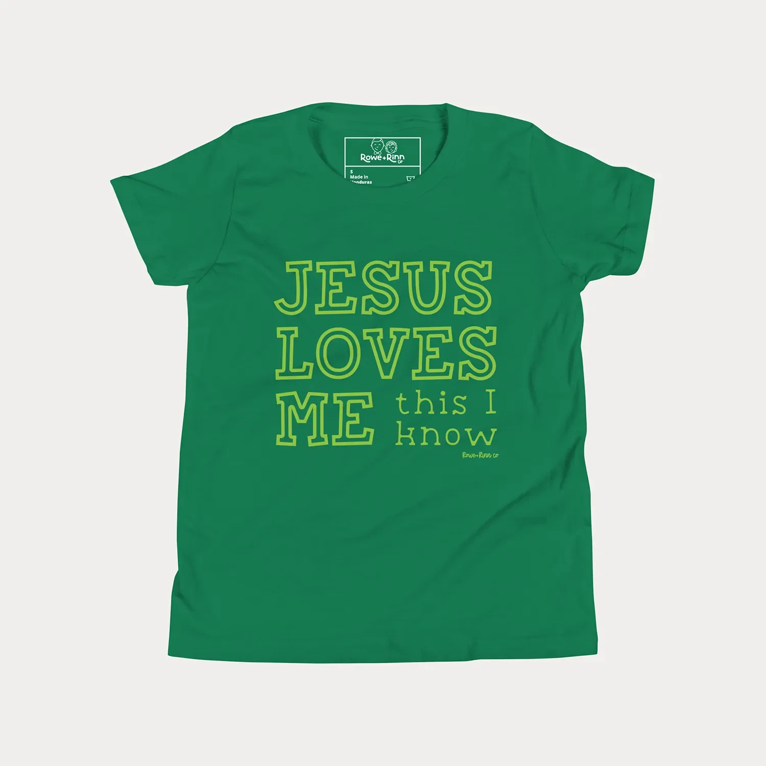 Jesus Loves Me Youth Tees (kelly green) (2).webp