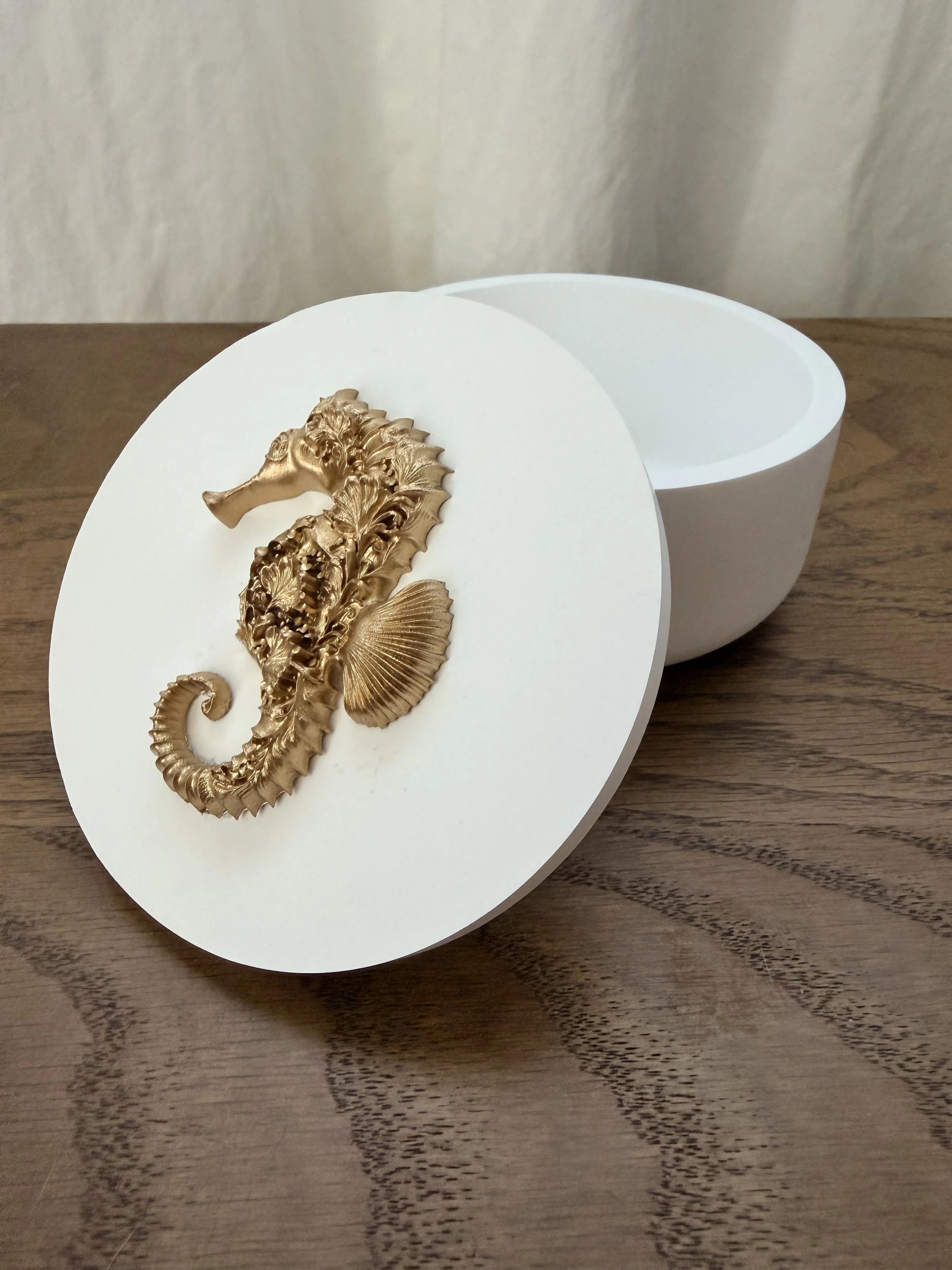 "Golden Seahorse" – Keepsake Jar