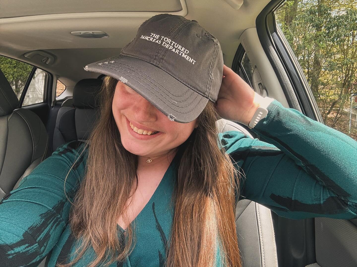 Our first Tortured Pancreas Department cap spotting!!! Congrats to @katierosemedia on rocking 13!! years living with type 1 diabetes! The perfect cap for #13 . ✨🫶✨ available now in our shop- linked in bio 🫶✨
.
.
.
.
.
.
#diabetestypeone #girlswithg