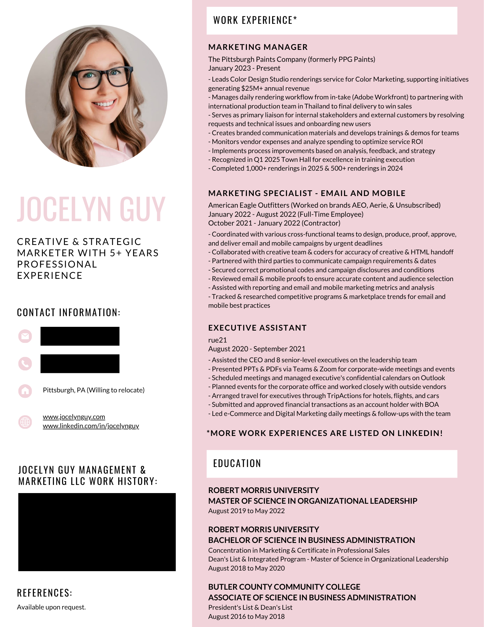 Jocelyn Guy's Resume