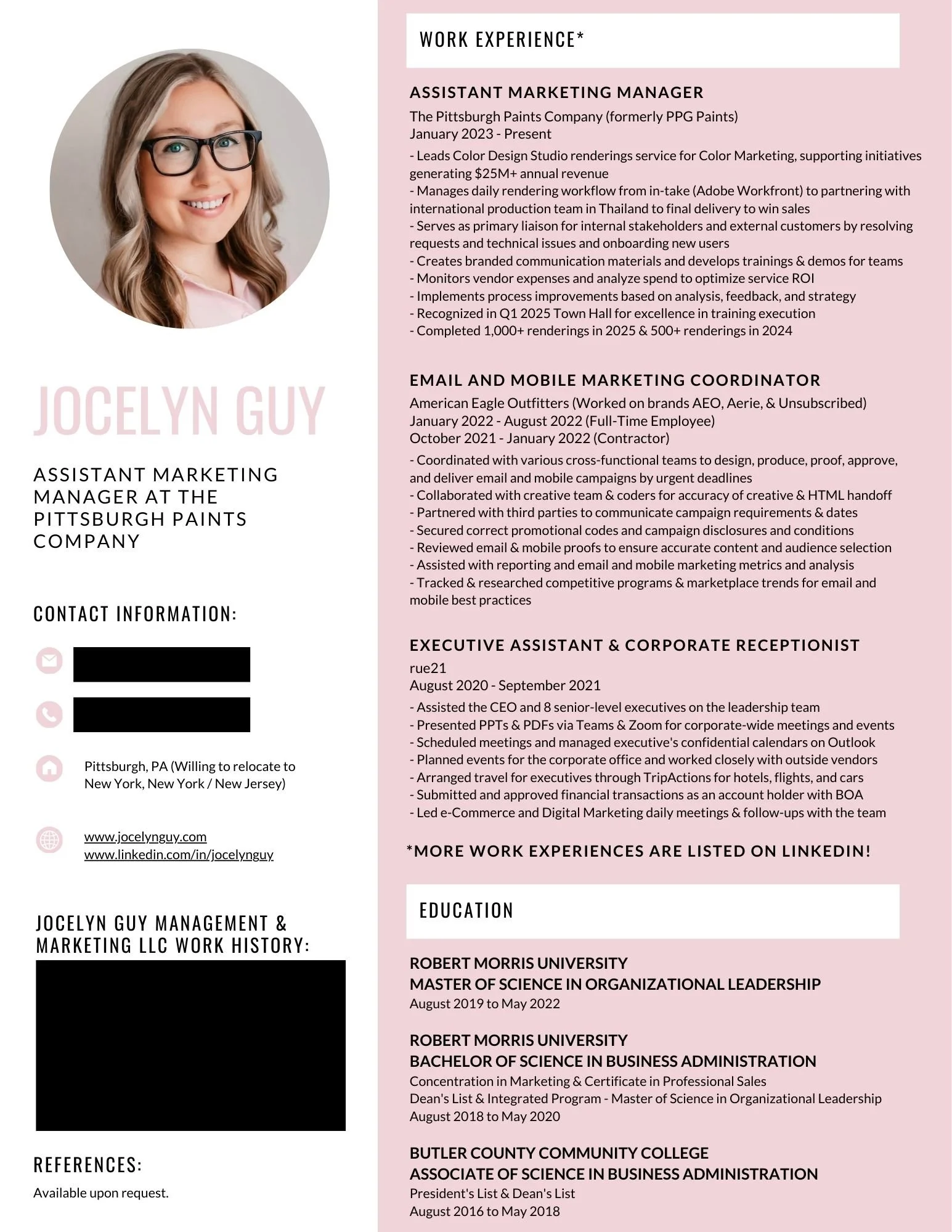 Jocelyn Guy's Resume