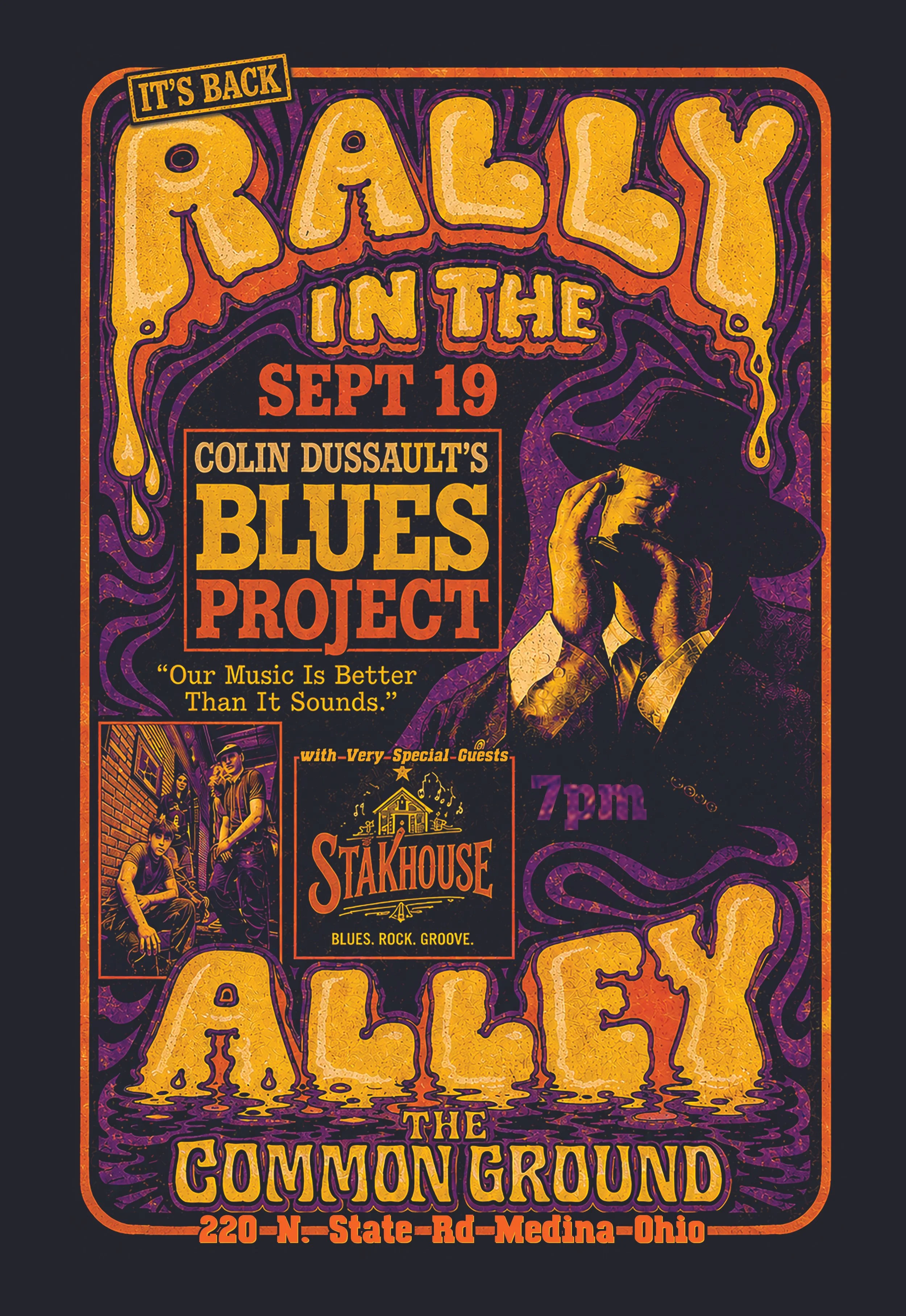 GENERAL ADMISSION Rally in the Alley Returns: Colin Dussault's Blues Project