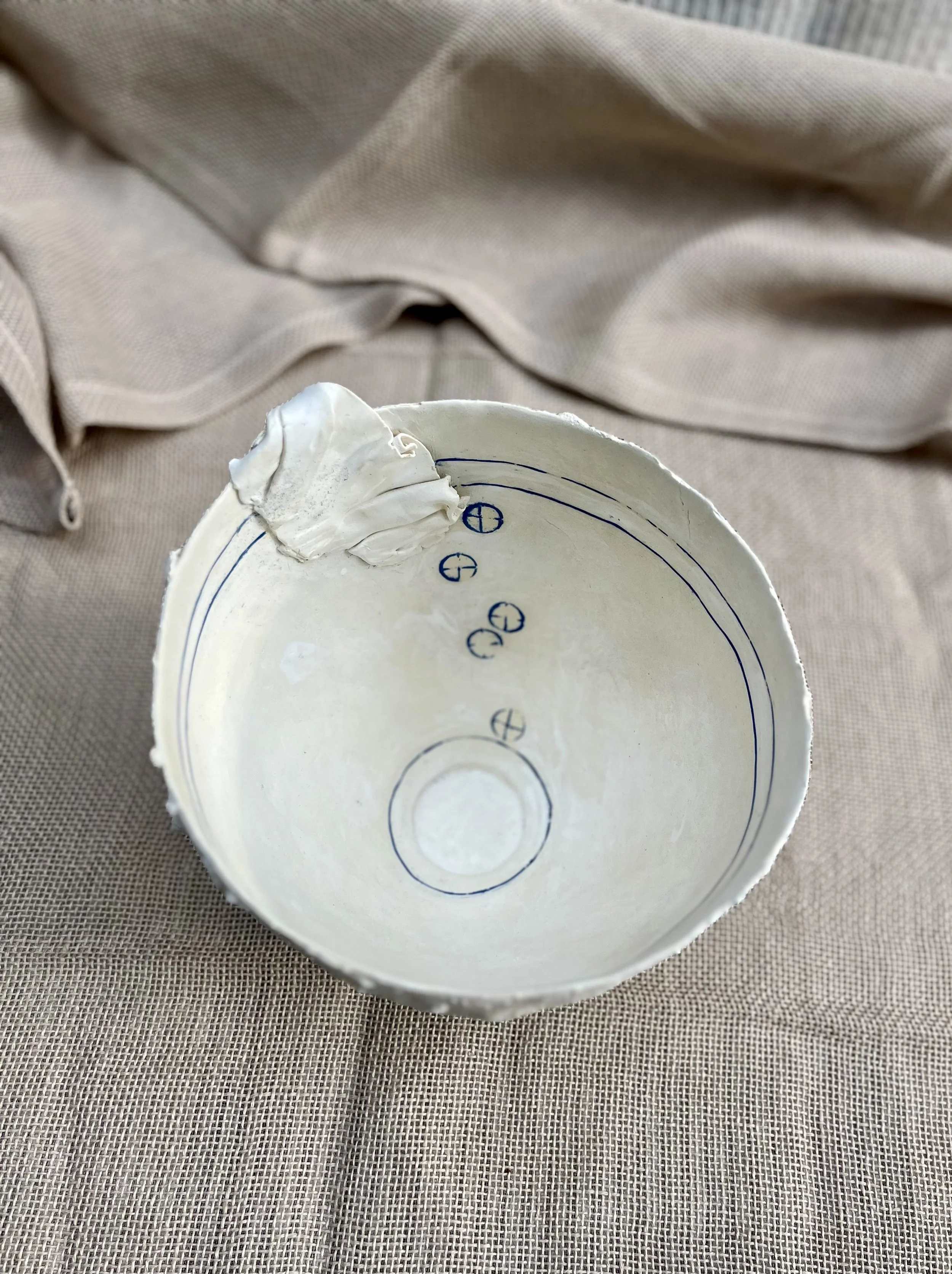 LEPIC061-White Folded Clay with Blue Mishima Bowl II-4.jpeg